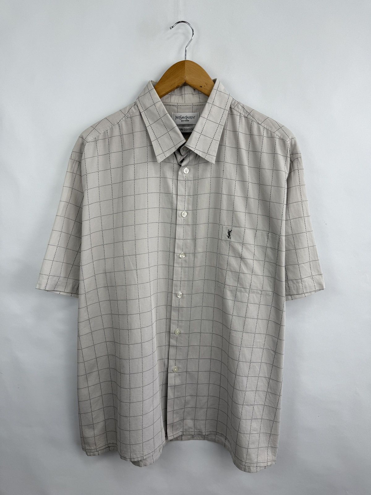 Yves Saint Laurent Vintage 90s Yves Saint Laurent YSL Shirt Rare Retro Y2K Hype Size US XXL / EU 58 / 5 - 3 Thumbnail
