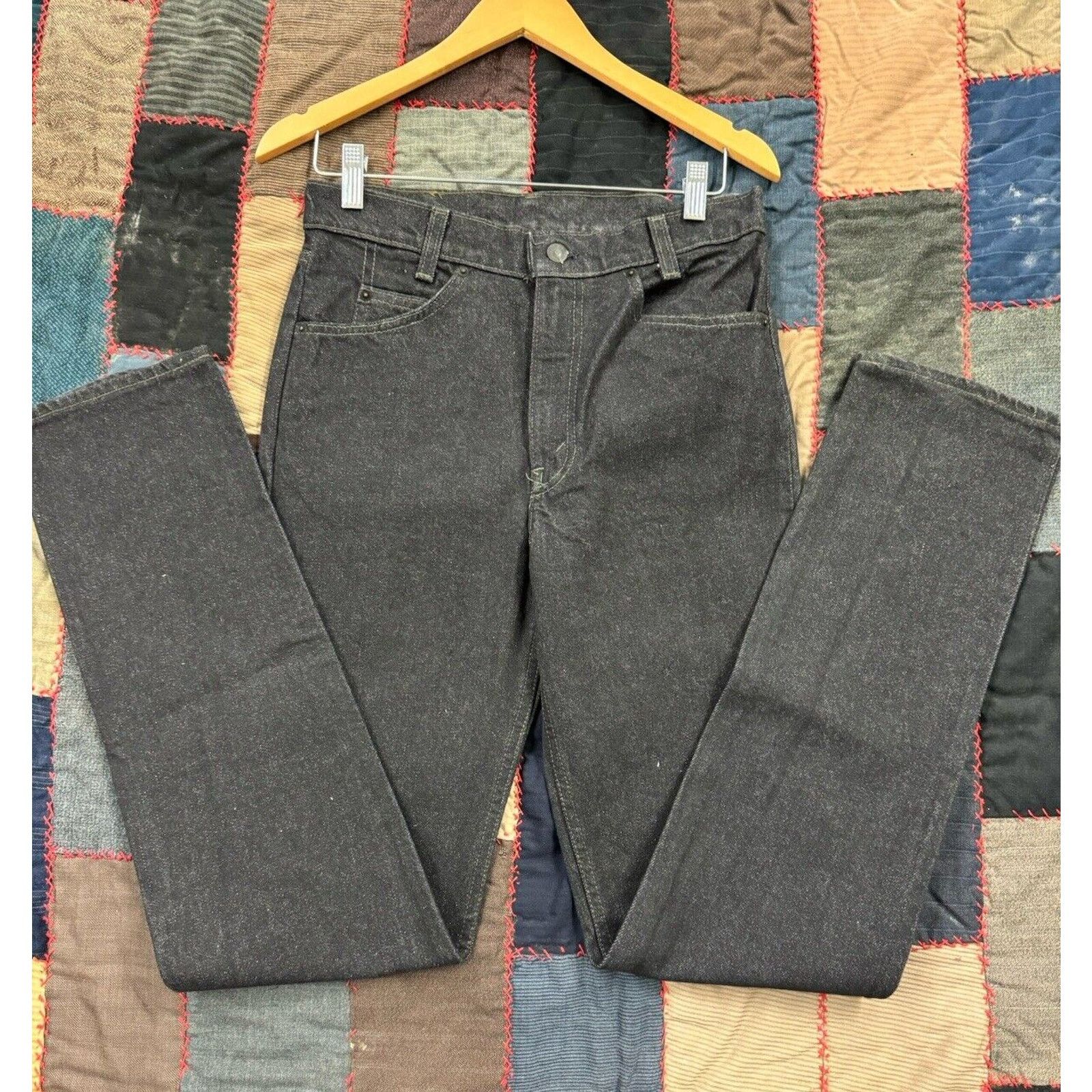 Levi's Deadstock True Vintage Levi Straight Black 705 Men W30 X L34 Size US 30 / EU 46 - 2 Thumbnail