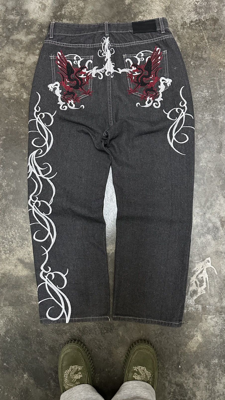 Other RARE JAPAN EMBROIDERED JEANS Size US 33 - 3 Thumbnail