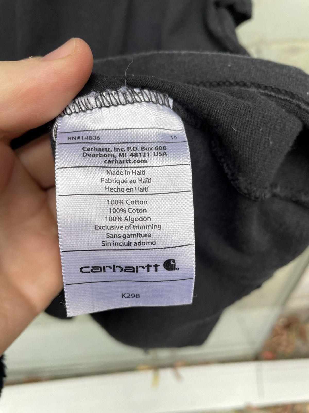 Carhartt × Carhartt Wip × Vintage Carhartt Vintage Big Logo Black Long Sleeve Size US M / EU 48-50 / 2 - 9 Thumbnail