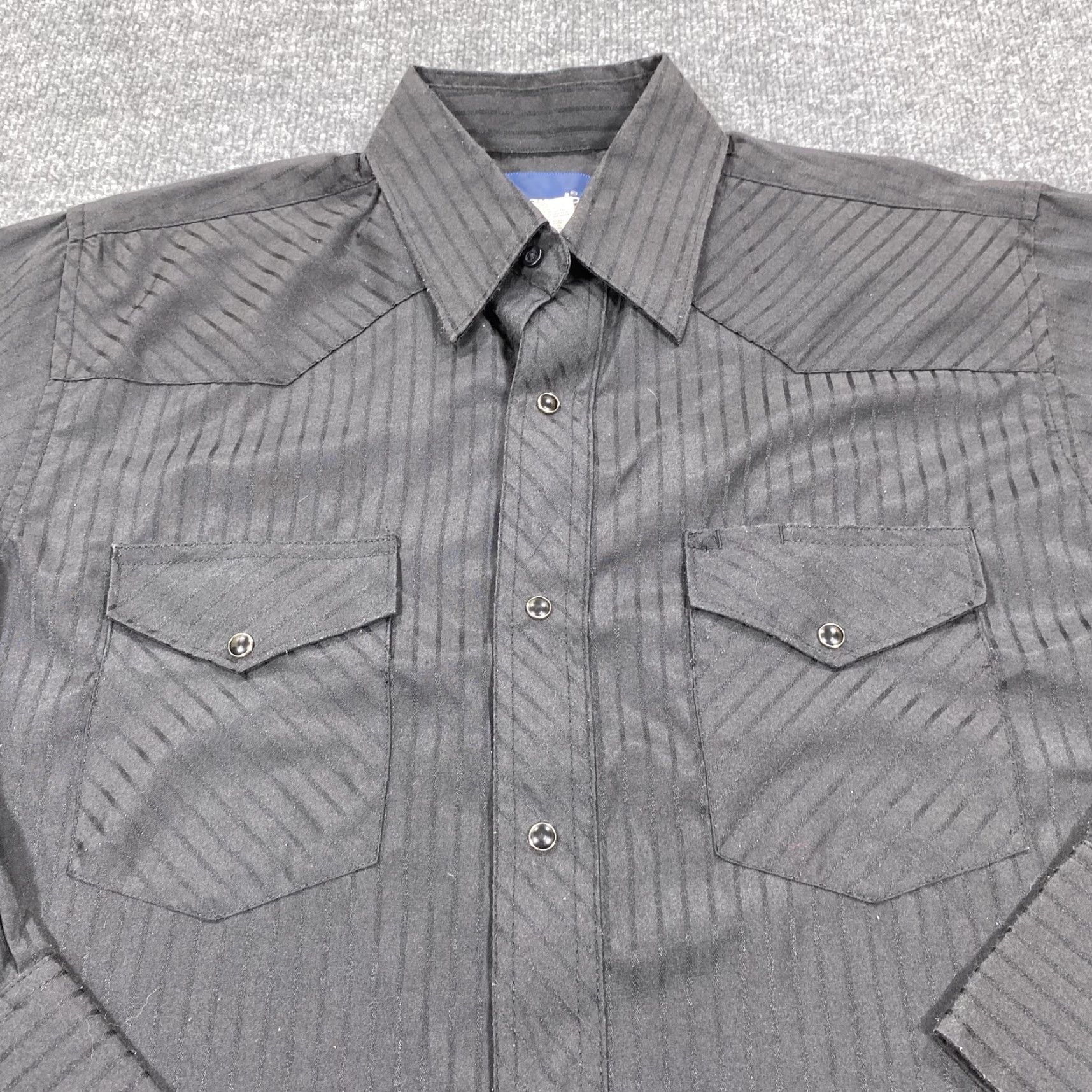 Wrangler Wrangler Shirt Mens Medium Black Stripe Long Sleeve Western Button-Up Casual Size US M / EU 48-50 / 2 - 2 Thumbnail