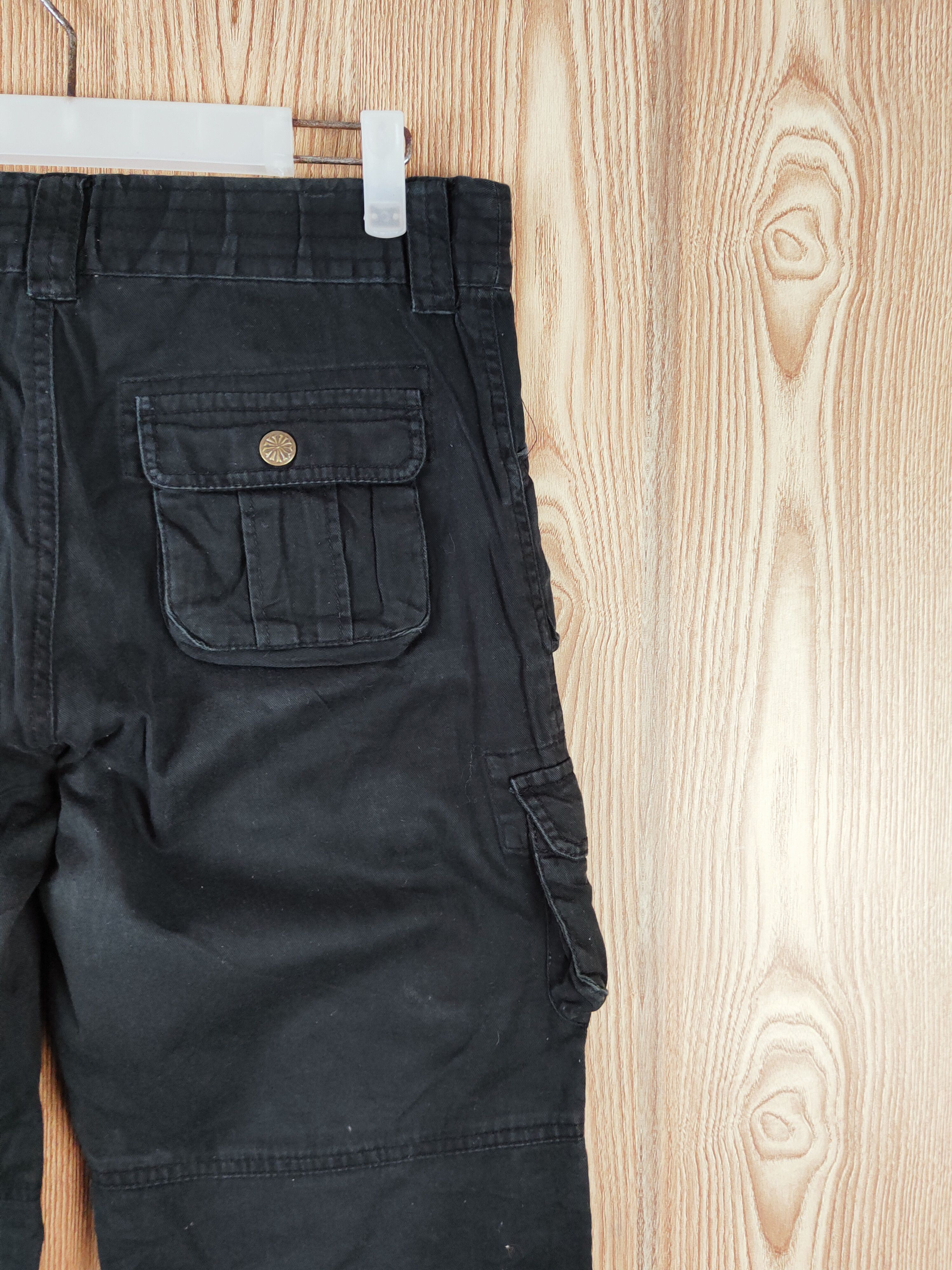 Japanese Brand DL Fre.s.cute Black Multipocket Tactical Cargo Pants #W193 Size US 26 / EU 42 - 11 Thumbnail