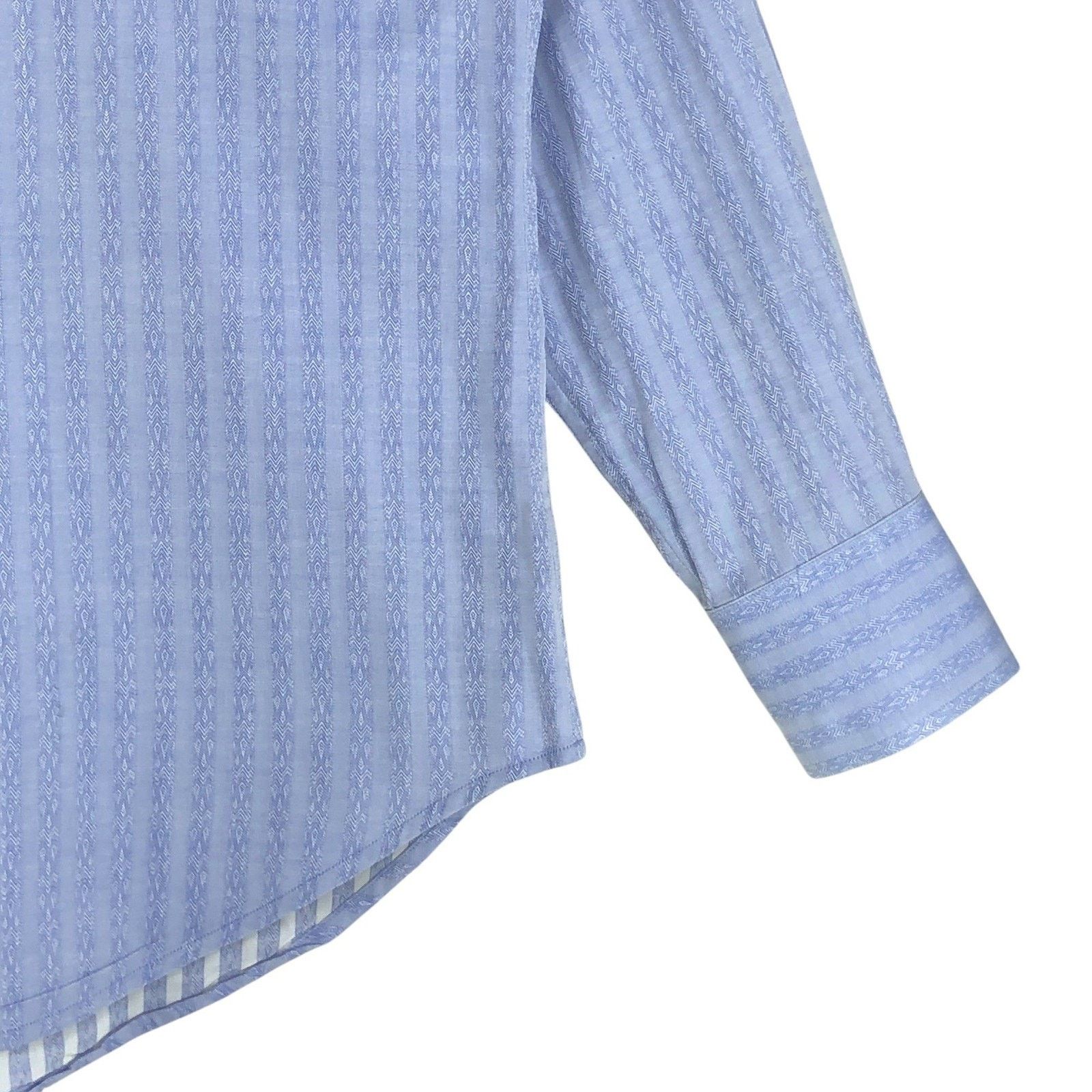 Robert Graham Robert Graham Shirt L Lilac Jacquard Stripe Button Contrast Size US L / EU 52-54 / 3 - 5 Thumbnail