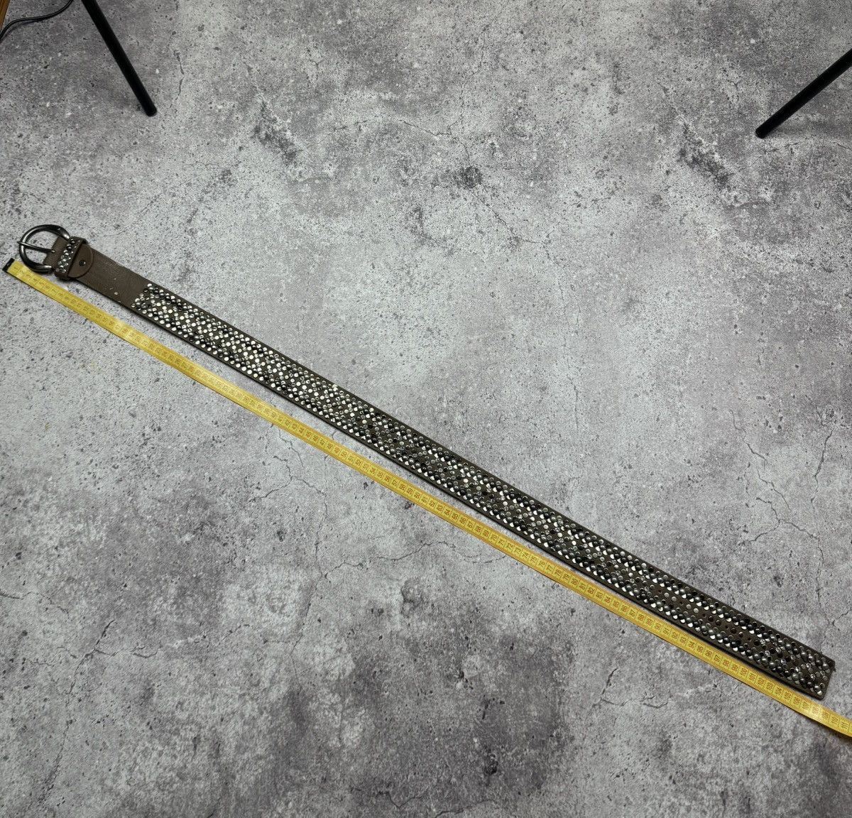 Japanese Brand 00ʼS NUMBER NINE STYLE JAPAN STUDDED Y2K BELT ARCHIVE BLACK Size ONE SIZE - 11 Thumbnail