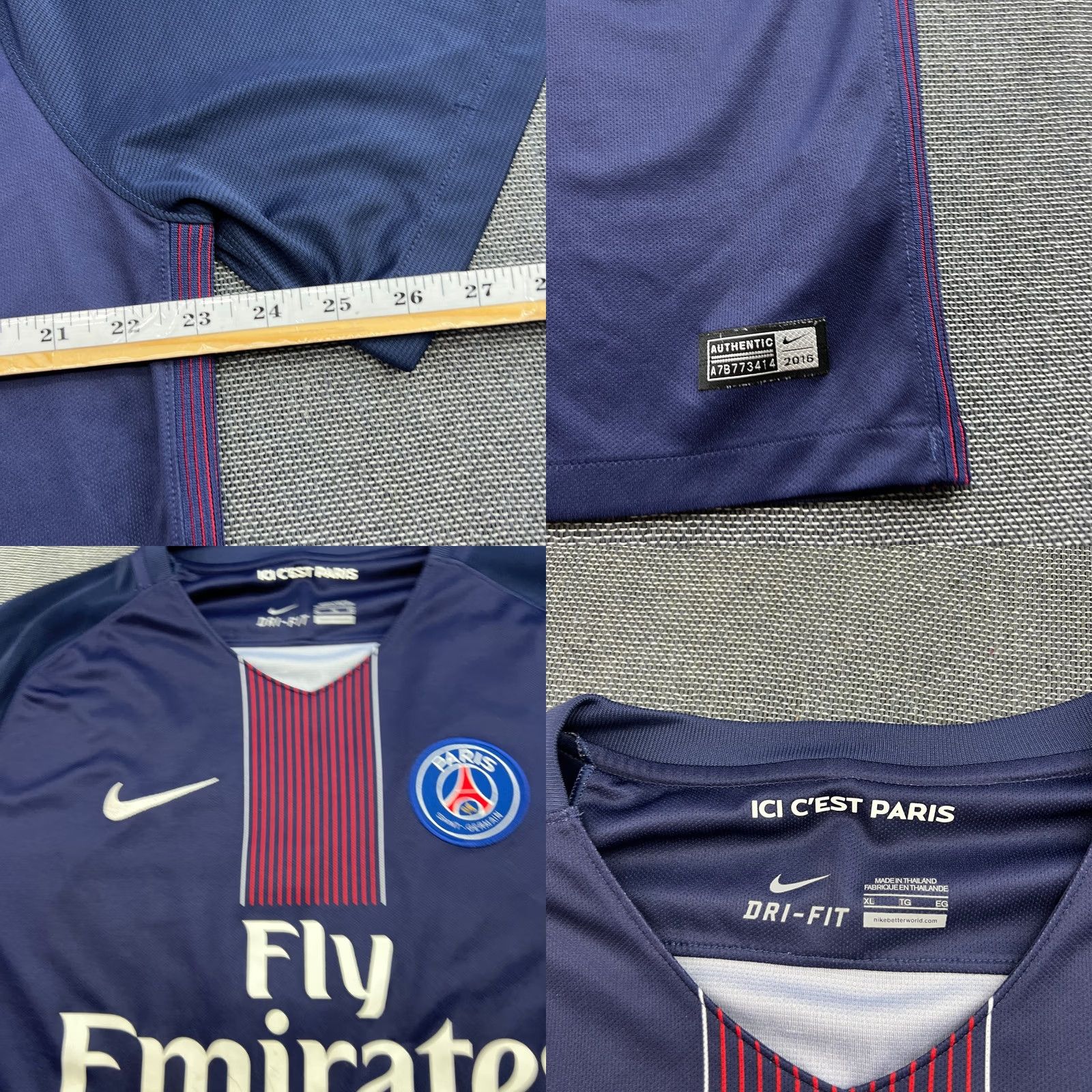 Nike Nike PSG 2016 2017 Home Cavani Mens Football Jersey XL Blue Official Shirt Sports Football Mens Nike PSG Jersey XL Blue Size US XL / EU 56 / 4 - 10 Thumbnail