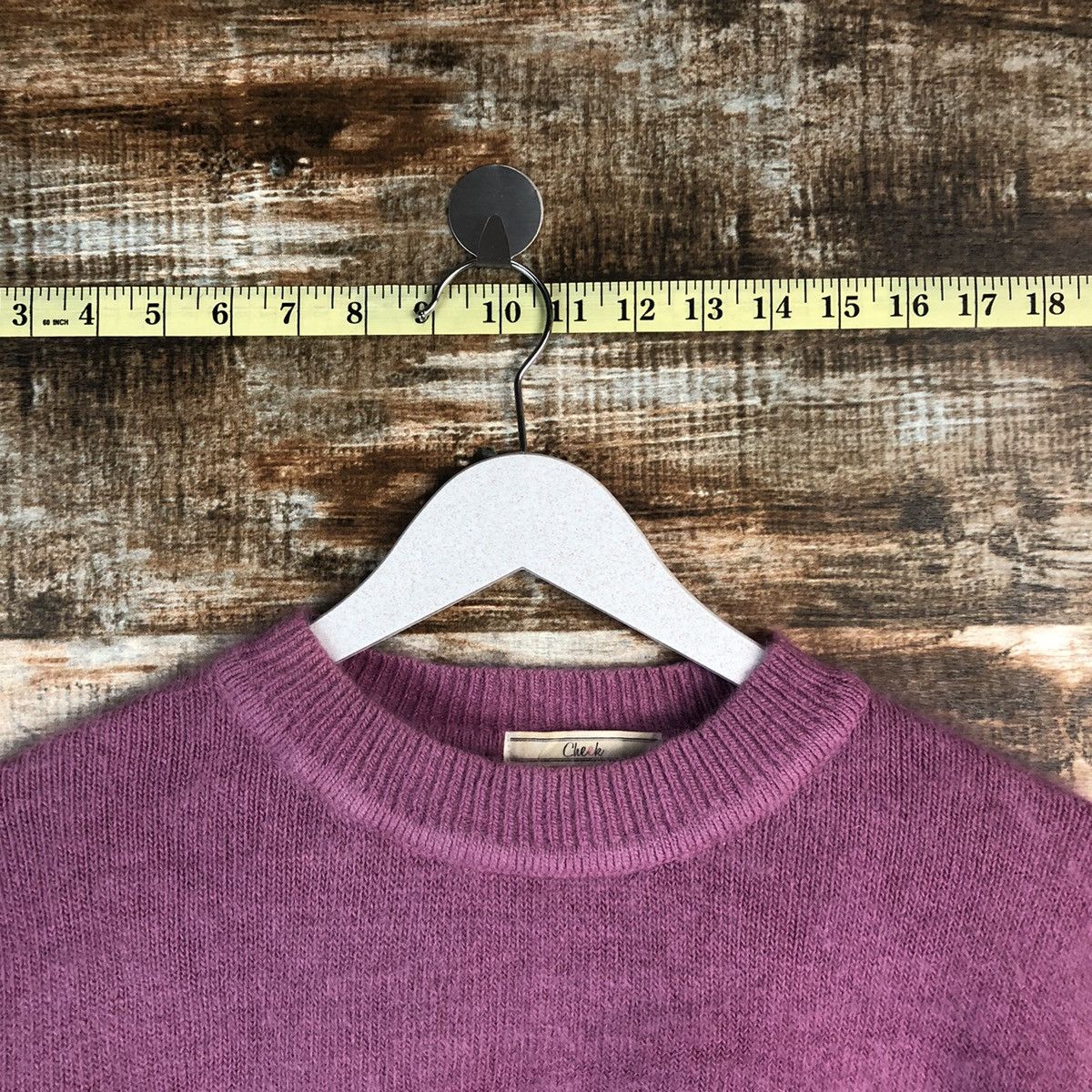 Homespun Knitwear × Japanese Brand Cheek Purple mohair fur vintage sweatshirt knitwear #A1326 Size M / US 6-8 / IT 42-44 - 4 Thumbnail