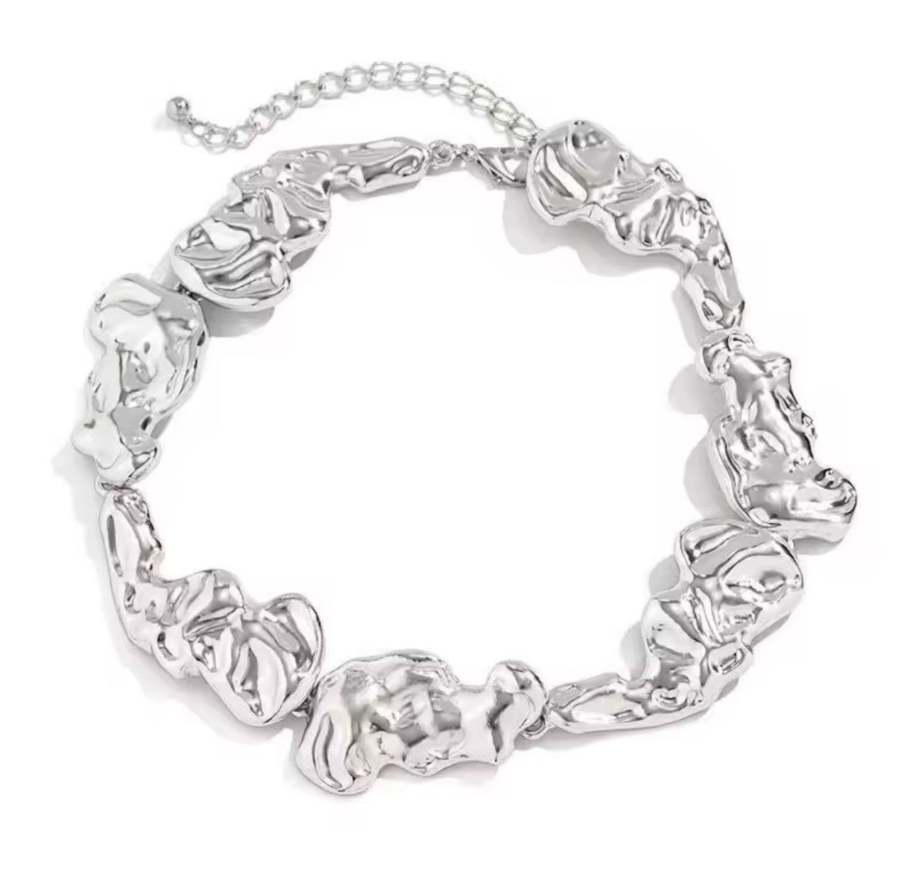 Jewelry Streetwear Metal Irregular Trendy Geometry Necklace Chain Size ONE SIZE - 4 Thumbnail