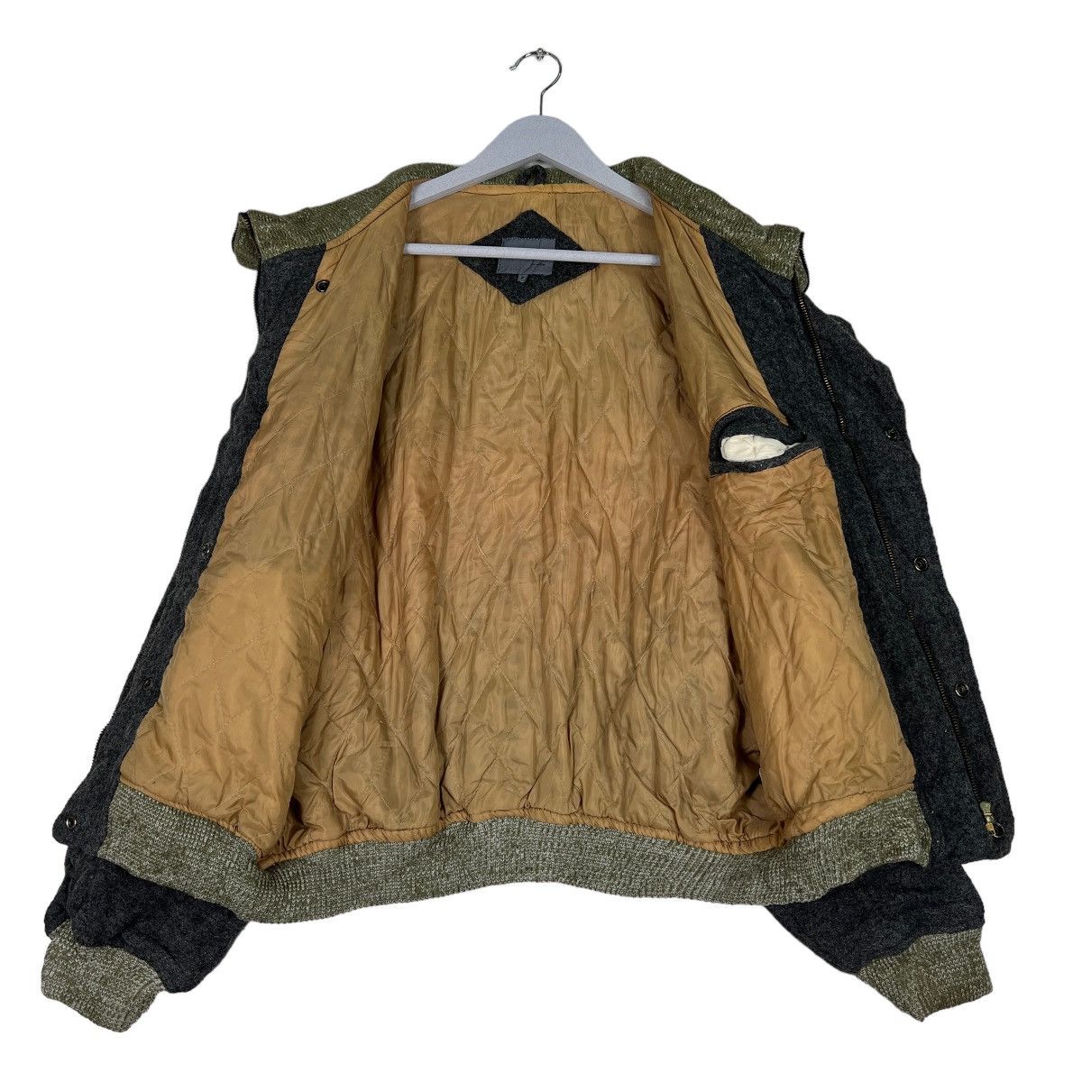 Japanese Brand 🔥 R & L INSPIRE BY ISSEY MIYAKE WOOL BOMBER JACKET Size US L / EU 52-54 / 3 - 11 Thumbnail