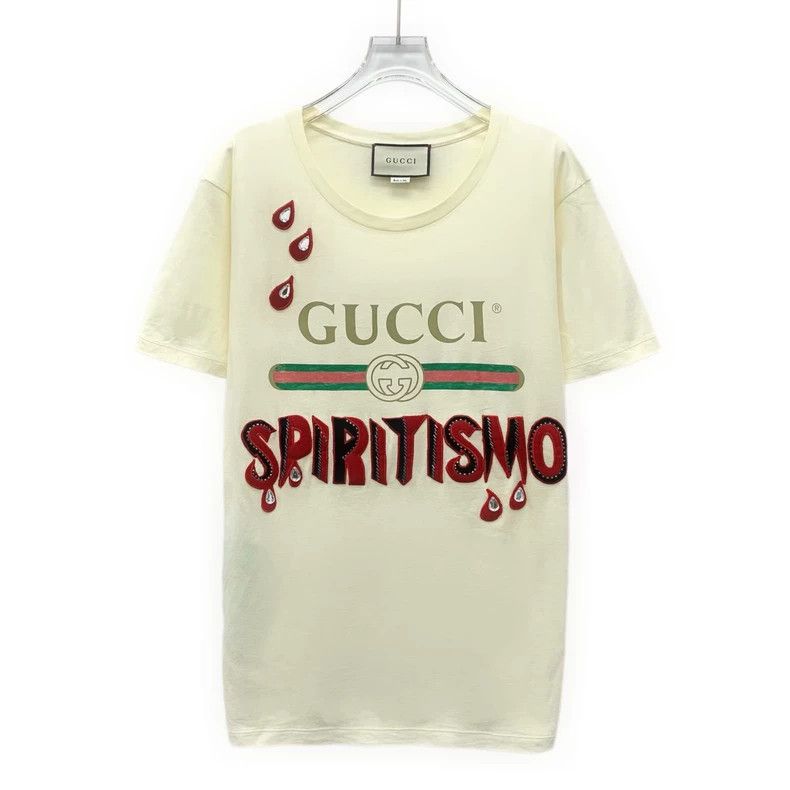 Gucci gucci beige logo printed short sleeve t-shirt-dmc Size US S / EU 44-46 / 1 - 1 Thumbnail