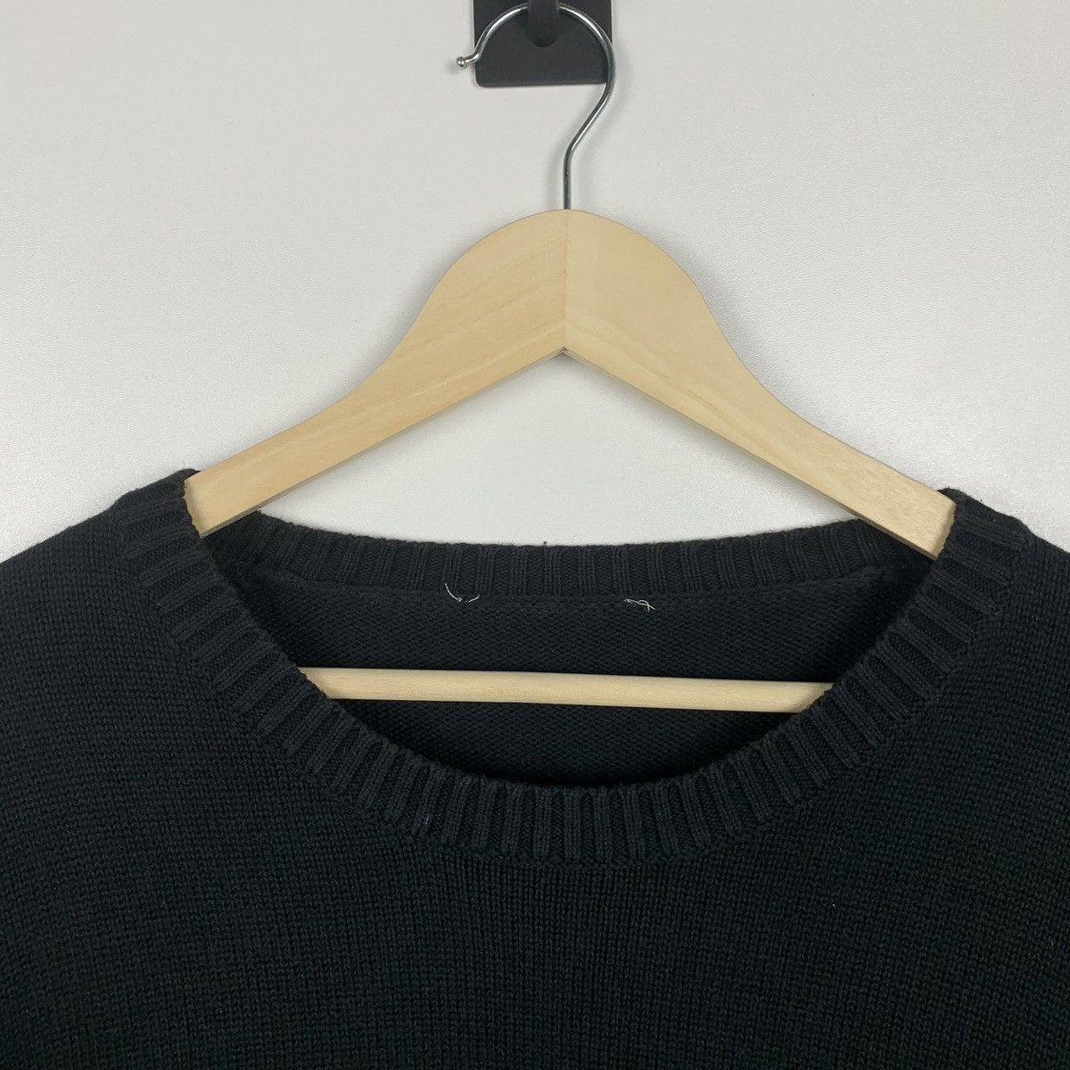 Yves Saint Laurent Vintage Yves Saint Laurent Black Sweater Embroidered Logo Size US XXL / EU 58 / 5 - 7 Thumbnail