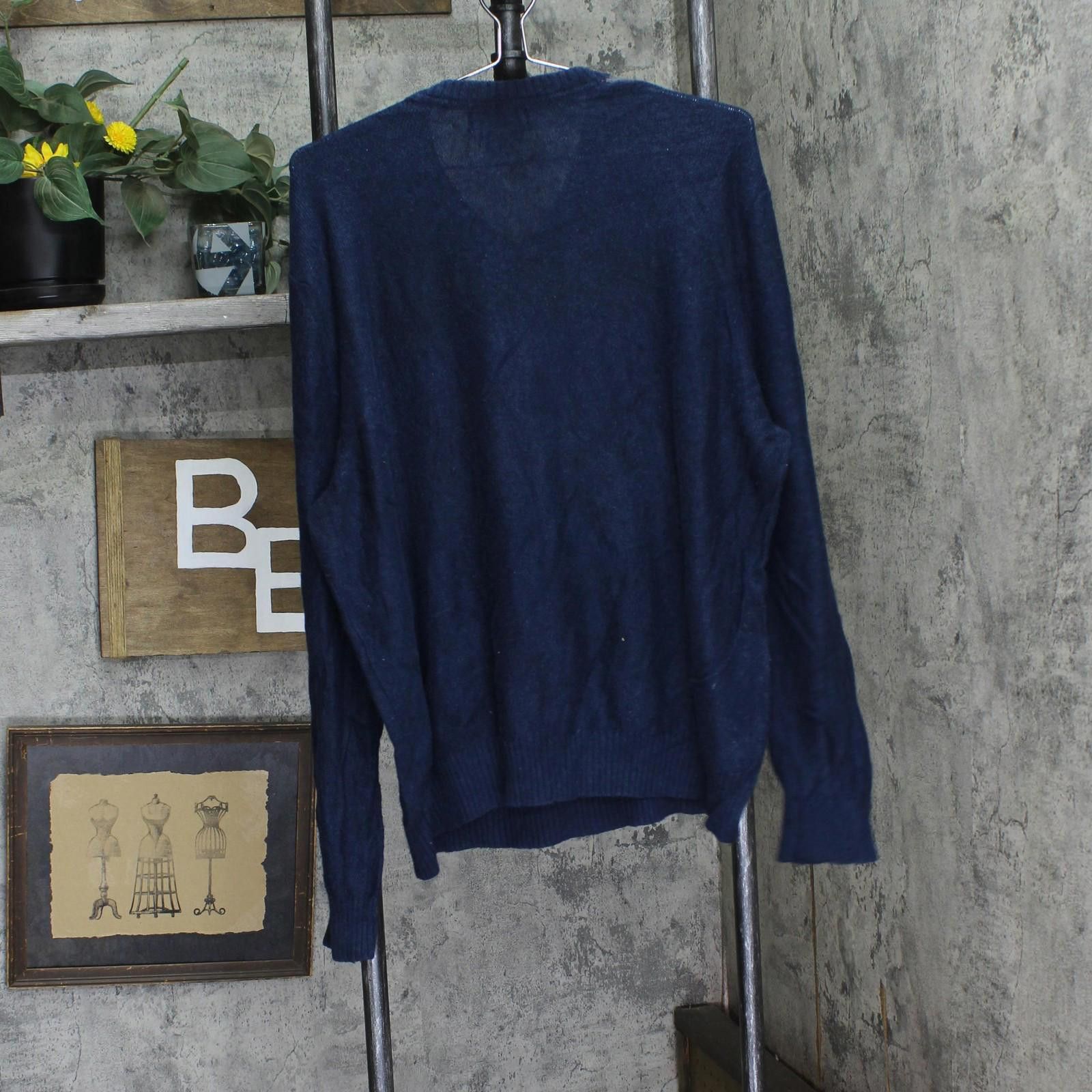Banana Republic Banana Republic Rabbit Cashmere Argyle Sweater Navy Blue Xl Size US XL / EU 56 / 4 - 2 Thumbnail