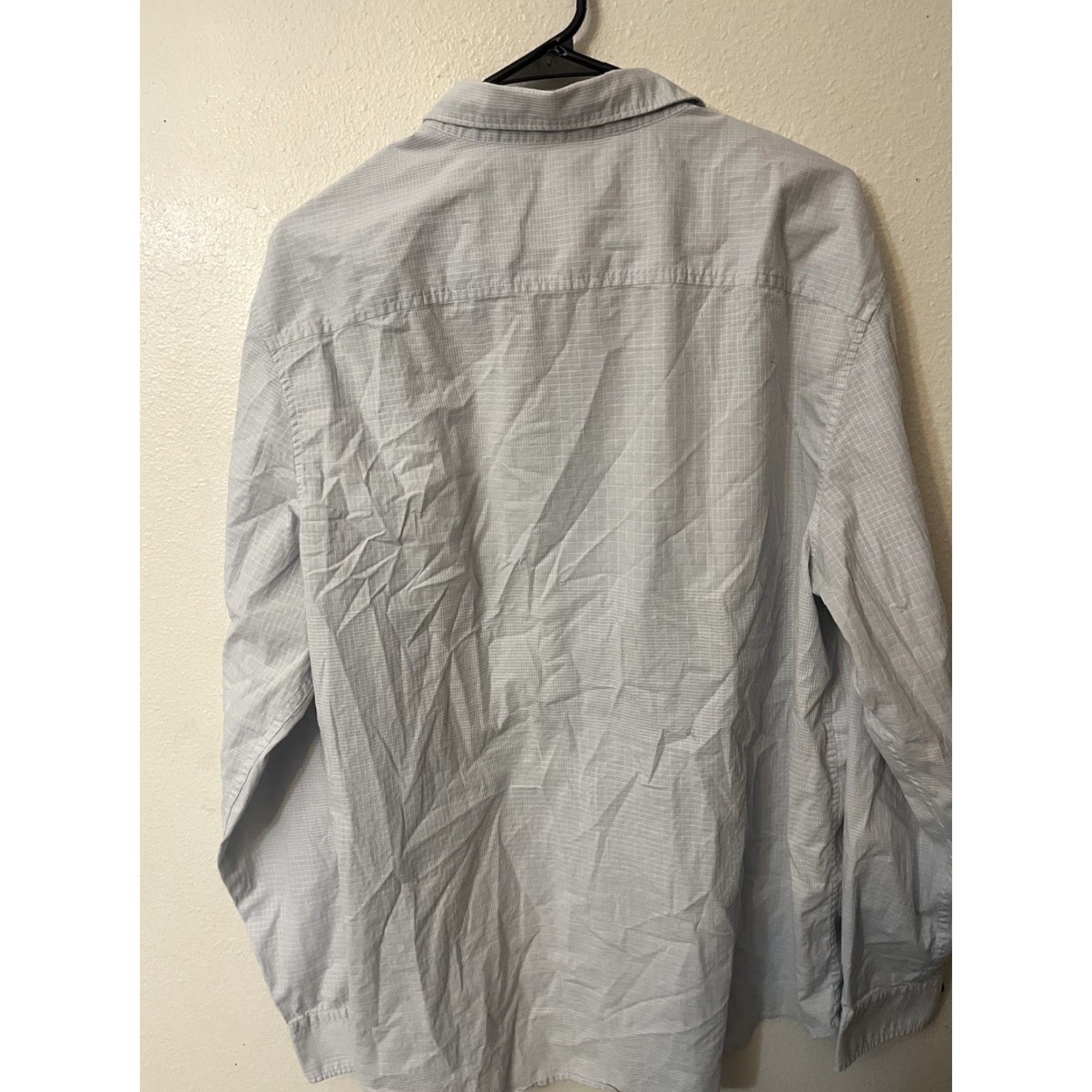 Calvin Klein Calvin Klein Mens XL Button Up L/S Shirt 100% Cotton Gray Plaid White Size US XL / EU 56 / 4 - 3 Thumbnail