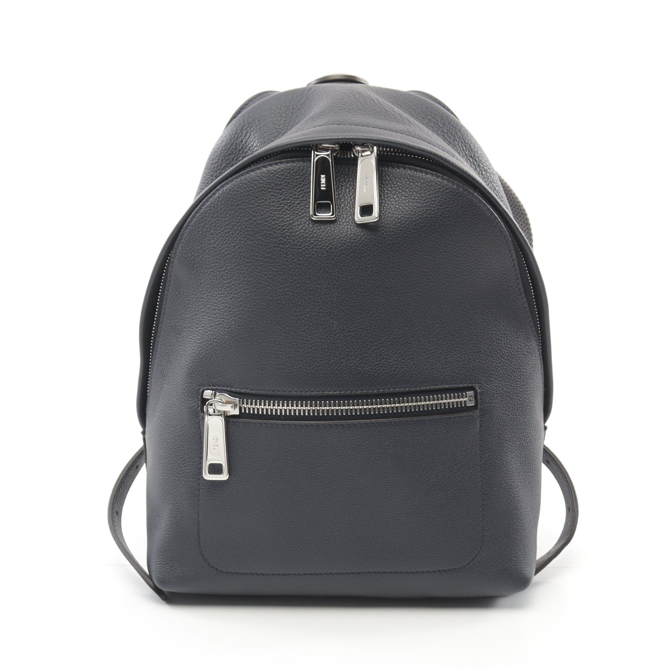 Fendi Fendi Chiodo Small Backpack Rucksack Leather Navy Size ONE SIZE - 1 Thumbnail