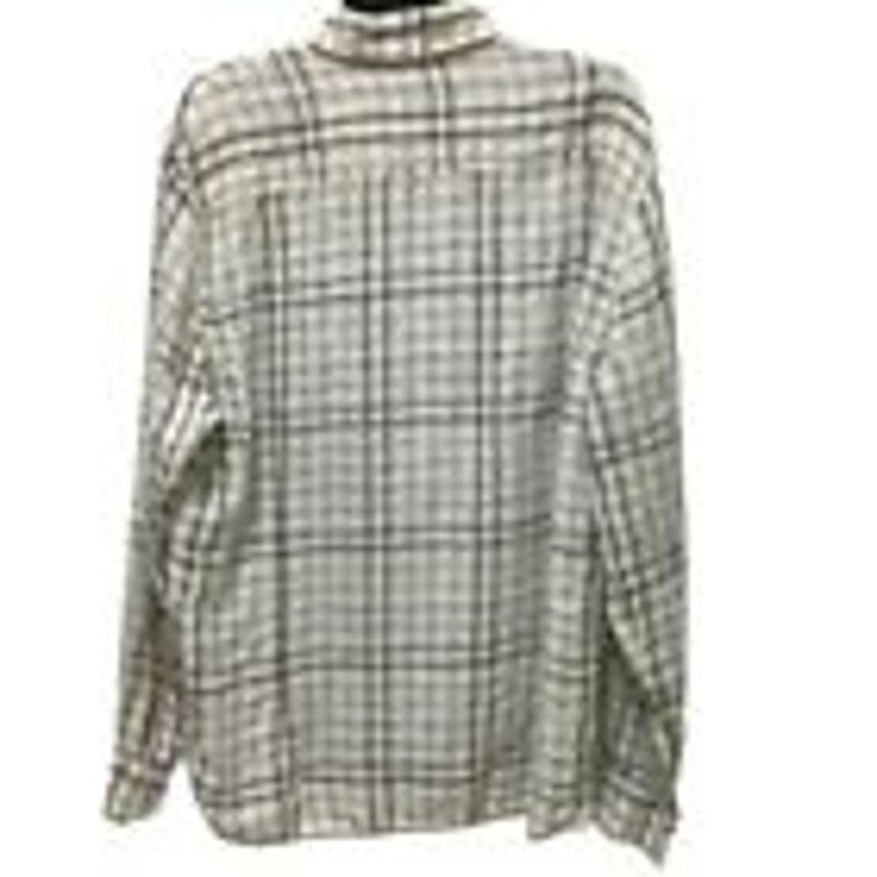 Report Collection Men's Report Collection Linen Tan Plaid Button Front, Large. Size US L / EU 52-54 / 3 - 2 Thumbnail