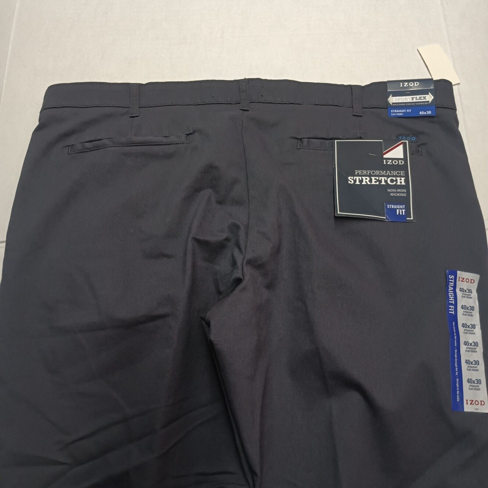 Izod Izod Performance Stretch Pants Men's 40x30 Flex Waist Blue Size US 40 / EU 56 - 7 Thumbnail