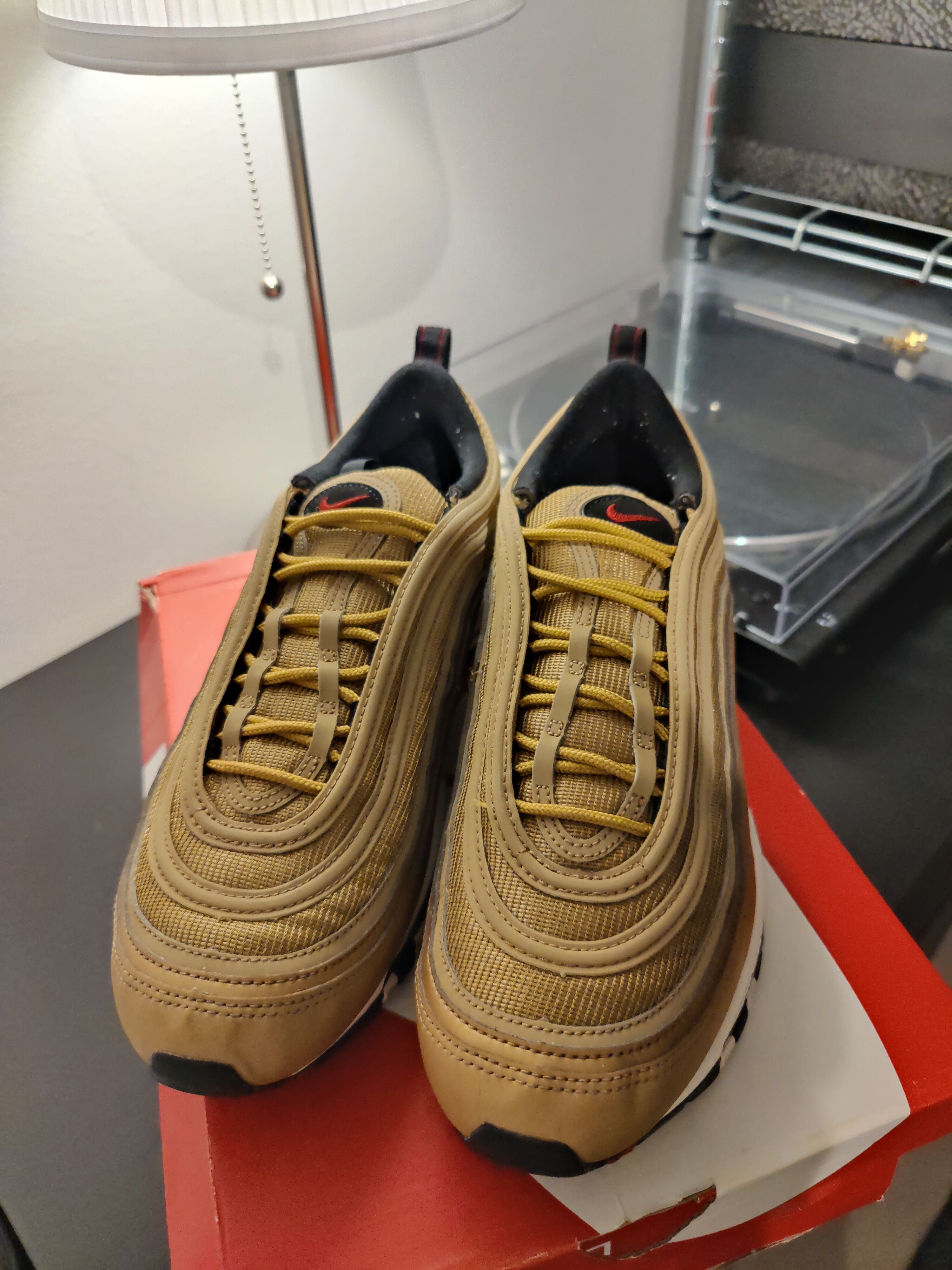 Nike Nike Air Max 97 Metallic Gold Size US 10.5 / EU 43-44 - 3 Thumbnail
