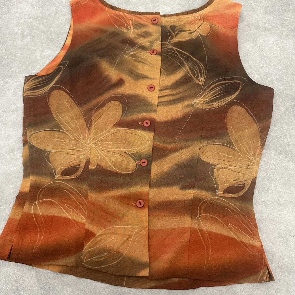 Vintage Vintage floral avant garde tanktop Size S / US 4 / IT 40 - 4 Thumbnail