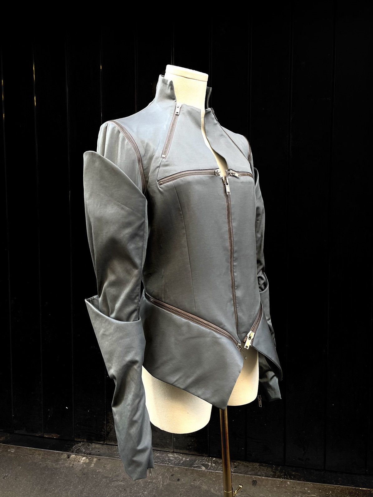 Gareth Pugh black textured padded bomber - VANIITAS vintage