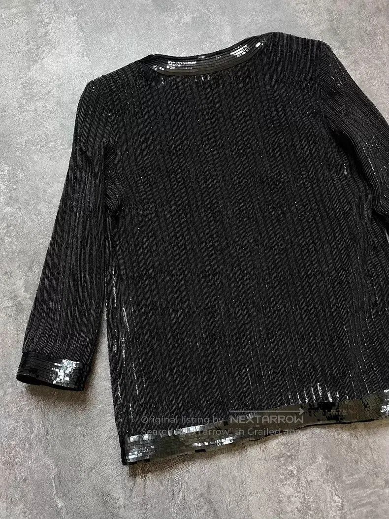 Saint Laurent Paris Saint Laurent Paris Black Scale Open Cardigan Size S / US 4 / IT 40 - 8 Thumbnail