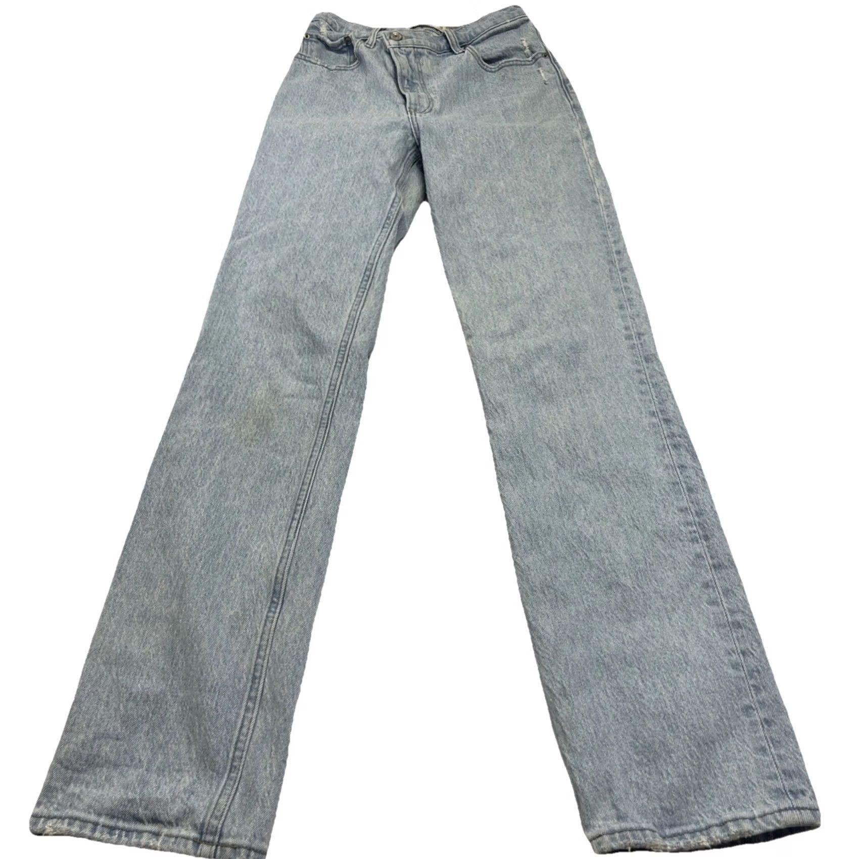 Abercrombie & Fitch Abercrombie & Fitch The 90s Straight Ultra High Rise Mom Jeans Denim 25/0s Jeans Blue 5-Pocket 90s Womens Size 42" / US 20 - 2 Thumbnail