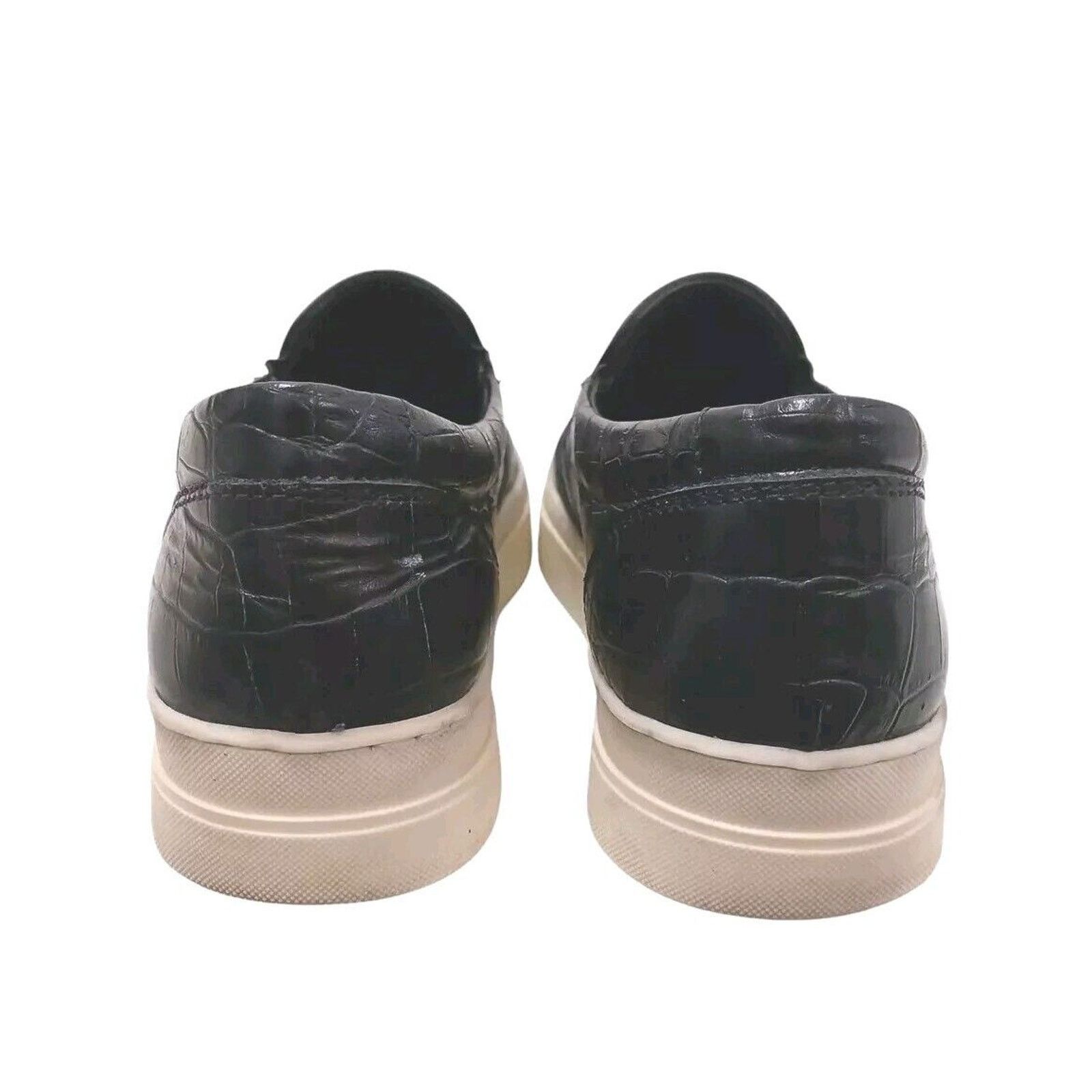 Anine Bing ANINE BING Leather LOAFERS Sz 38 Black CROC Embossed SLIPON Size US 7.5 / IT 37.5 - 7 Thumbnail