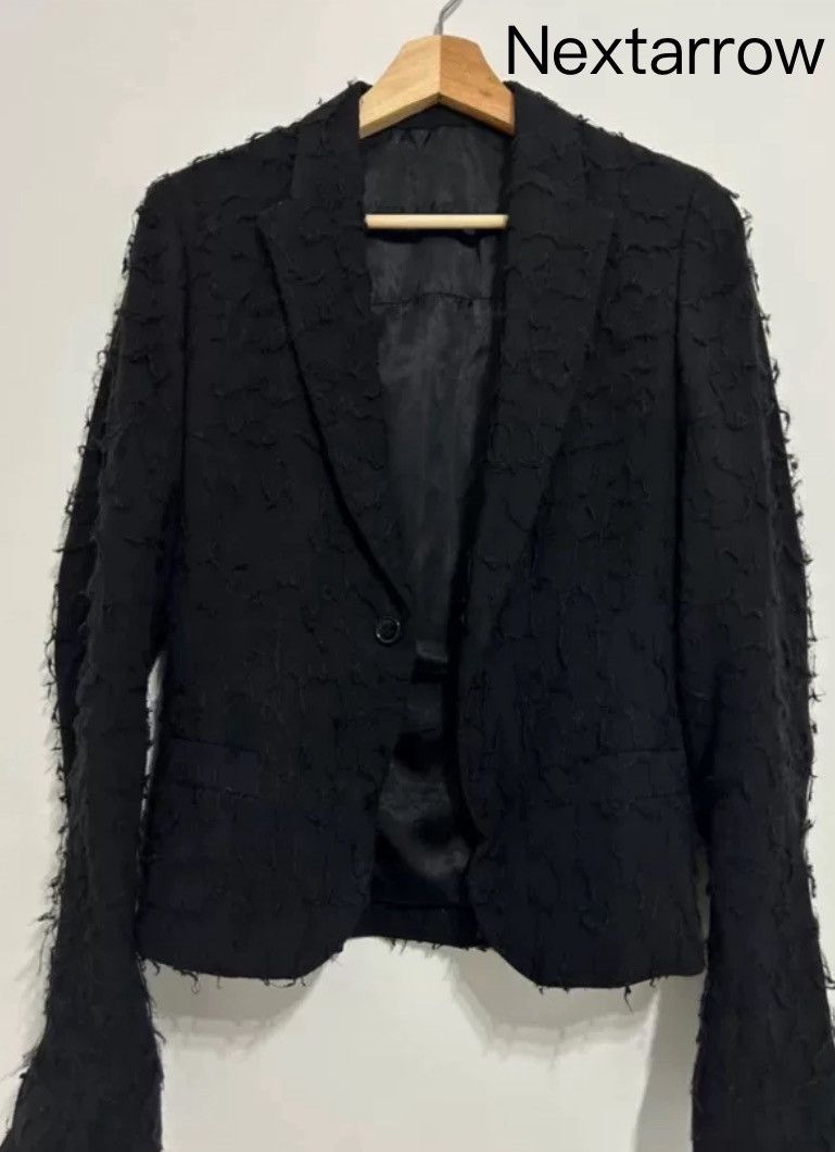 Rick Owens Rick Owens early silk shattered texture dark suit jacket Size US M / EU 48-50 / 2 - 1 Thumbnail