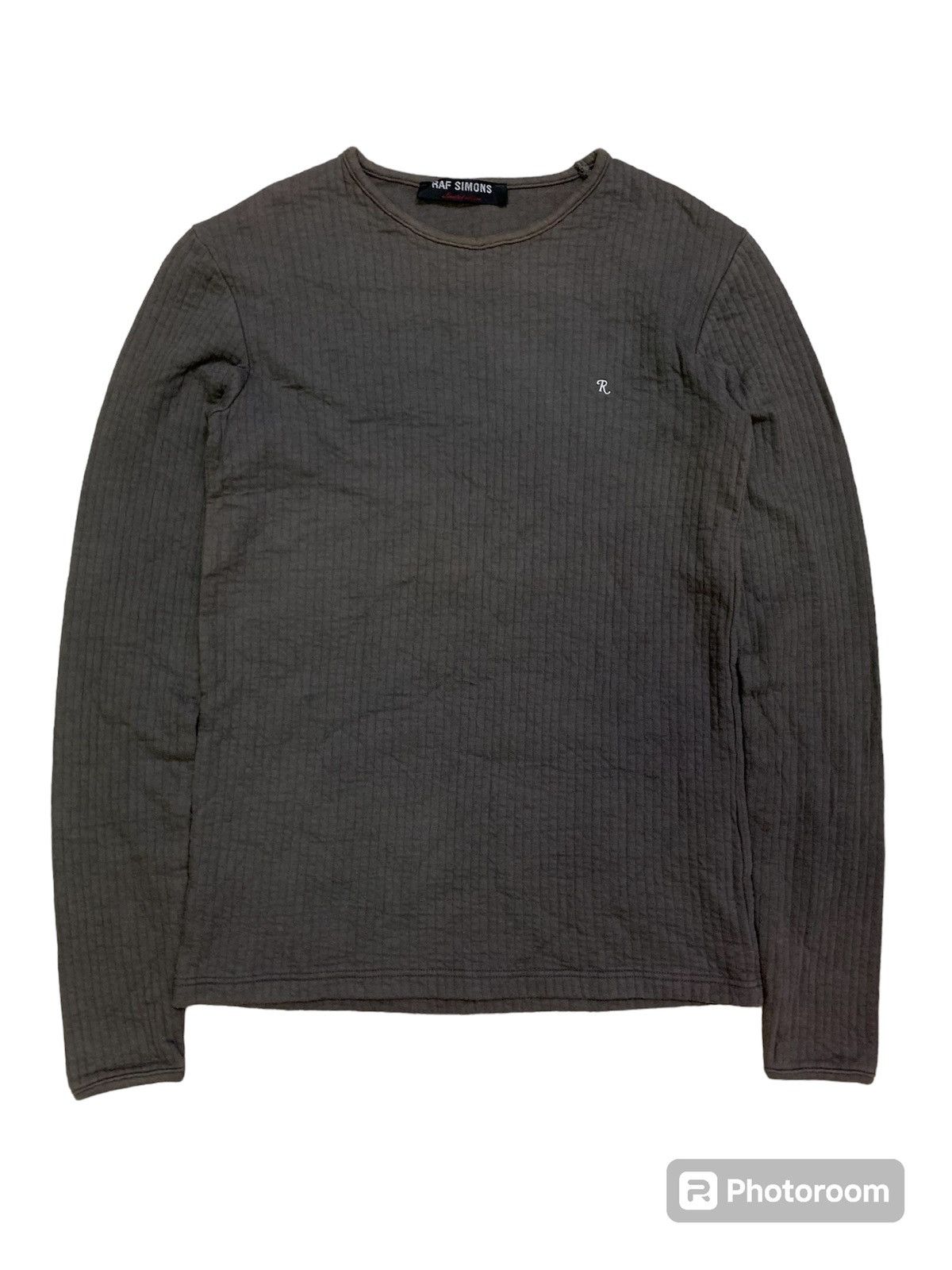トップス A/W2004 raf simons long sleeve Raf Simons logo-embroidered long-sleeve Shirt | Black | FARFETCH