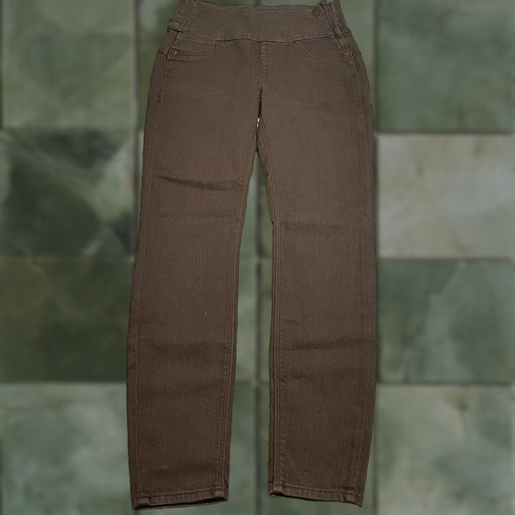 Spanx Spanx Alexia Jegging Jeans Women's Medium 6-8 Brown High Rise Side Zipper Denim Size 32" / US 10 / IT 46 - 1 Thumbnail