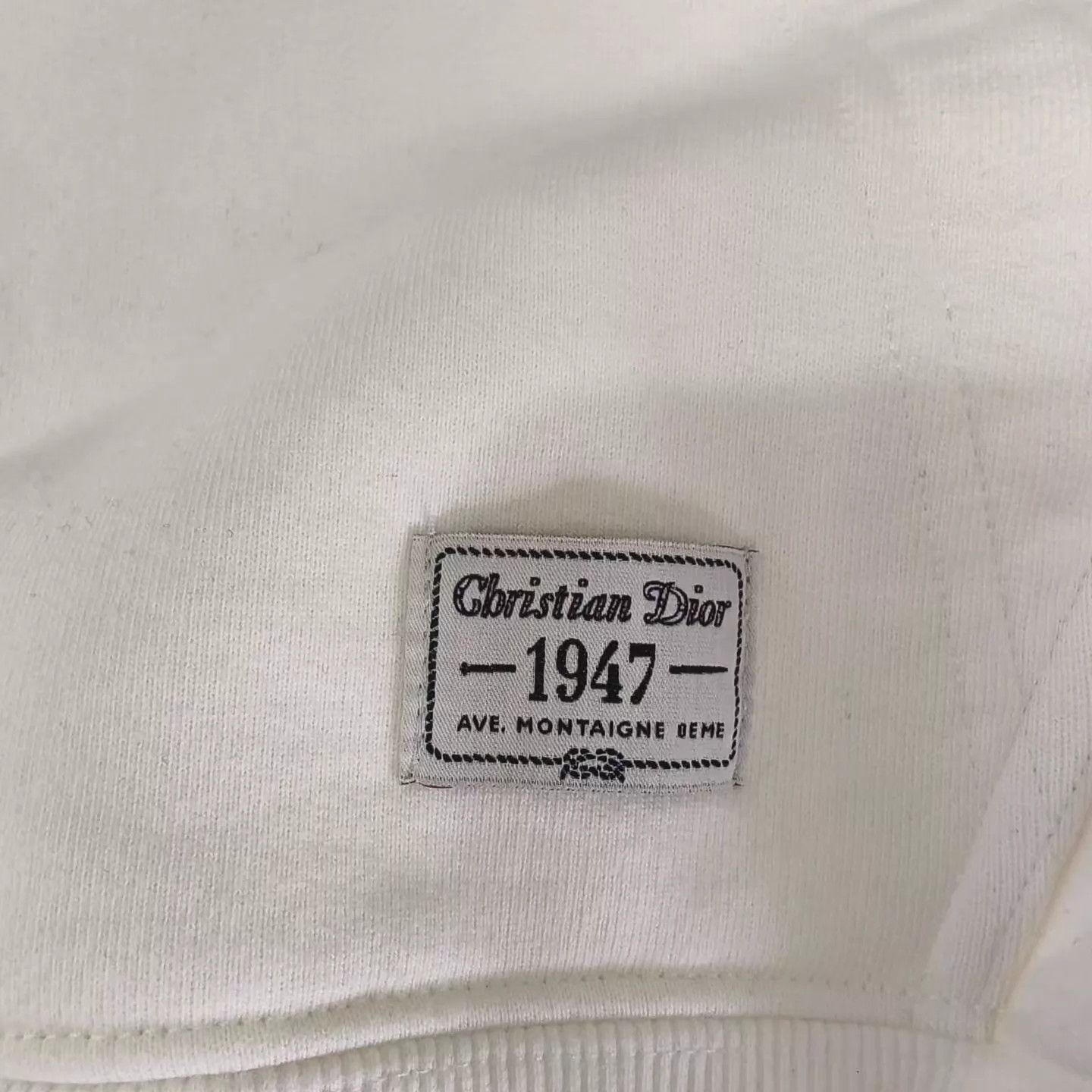 Dior Dior 1947 Embroidered Logo Cream Hoodie M Size M / US 6-8 / IT 42-44 - 3 Thumbnail