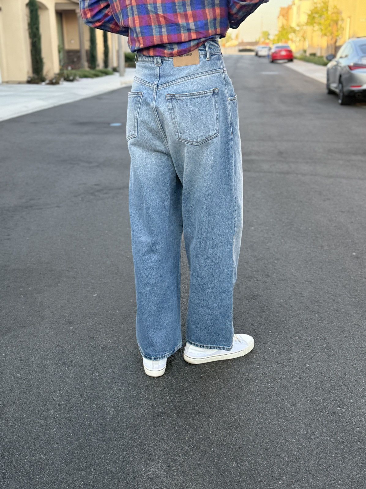 Hed Mayner Hed Mayner Drop Crotch Wide Fit Jeans - Light Blue Size XS Size US 28 / EU 44 - 8 Thumbnail