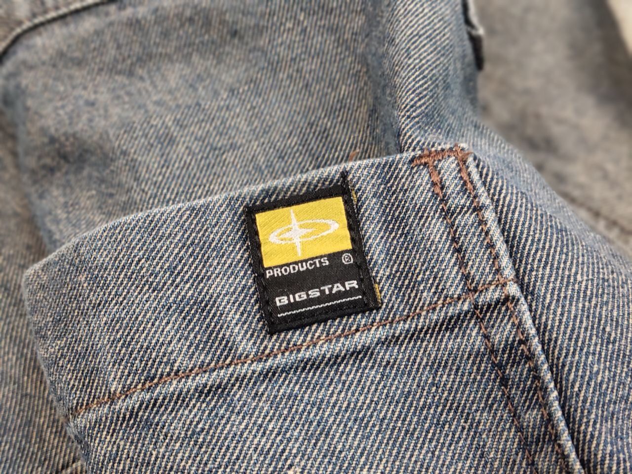 Vintage Vintage 90's Big star products Blue Denim Jeans Y2K Style Size US 33 - 17 Thumbnail