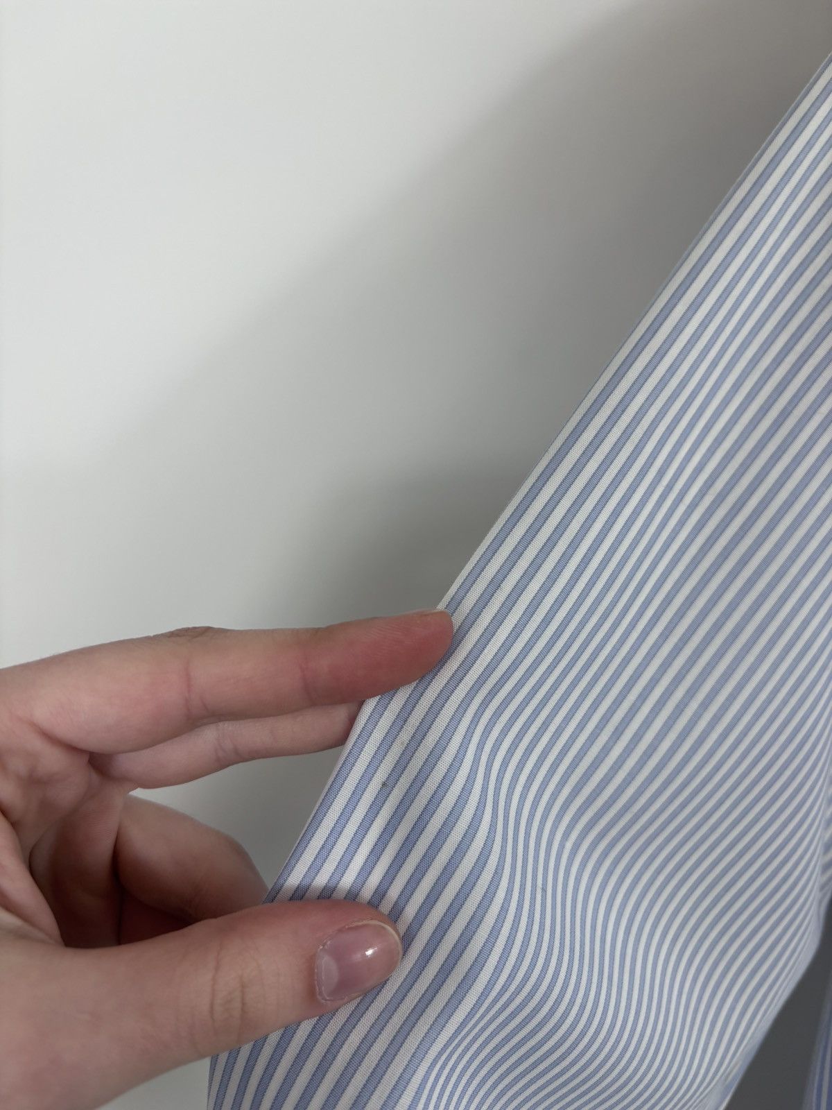 Corneliani Corneliani Men’s Light Blue Striped Button Up Dress Shirt Size US XL / EU 56 / 4 - 20 Thumbnail