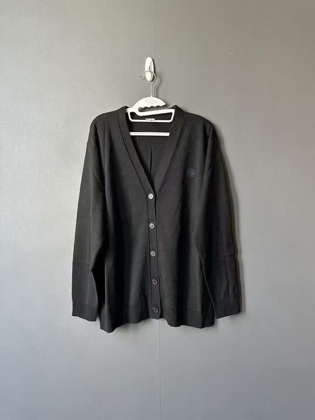 Loewe Loewe Embroidered Logo Cardigan in Black Size US M / EU 48-50 / 2 - 1 Thumbnail