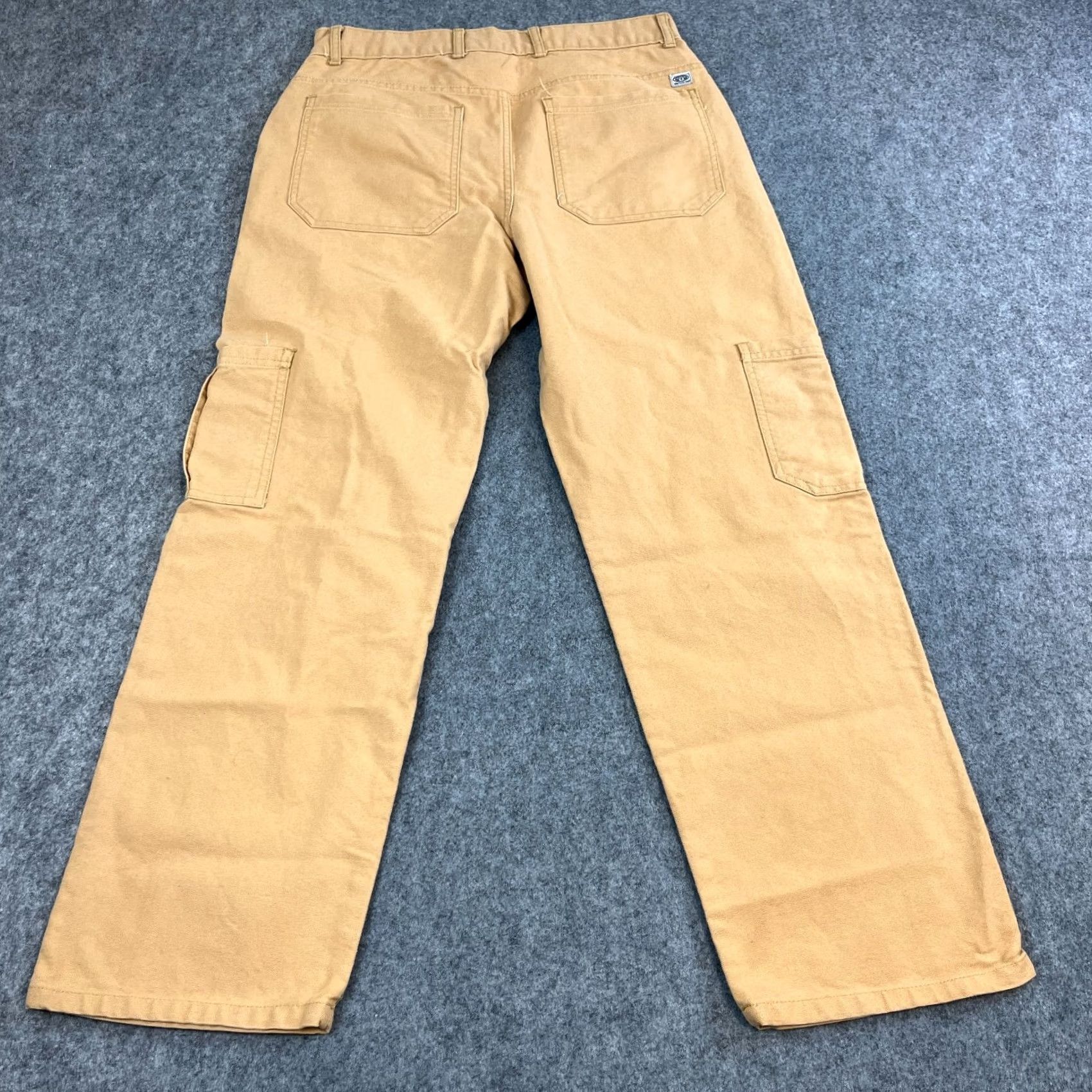 Vintage Animal Men Cargo Jeans Relaxed 30 30 Beige Carpenter Vintage Y2K 00s Jeans Mens Cargo Pocket 5-Pocket Straight Denim Canvas Relaxed Fit Trousers Beige Size US 30 / EU 46 - 2 Thumbnail
