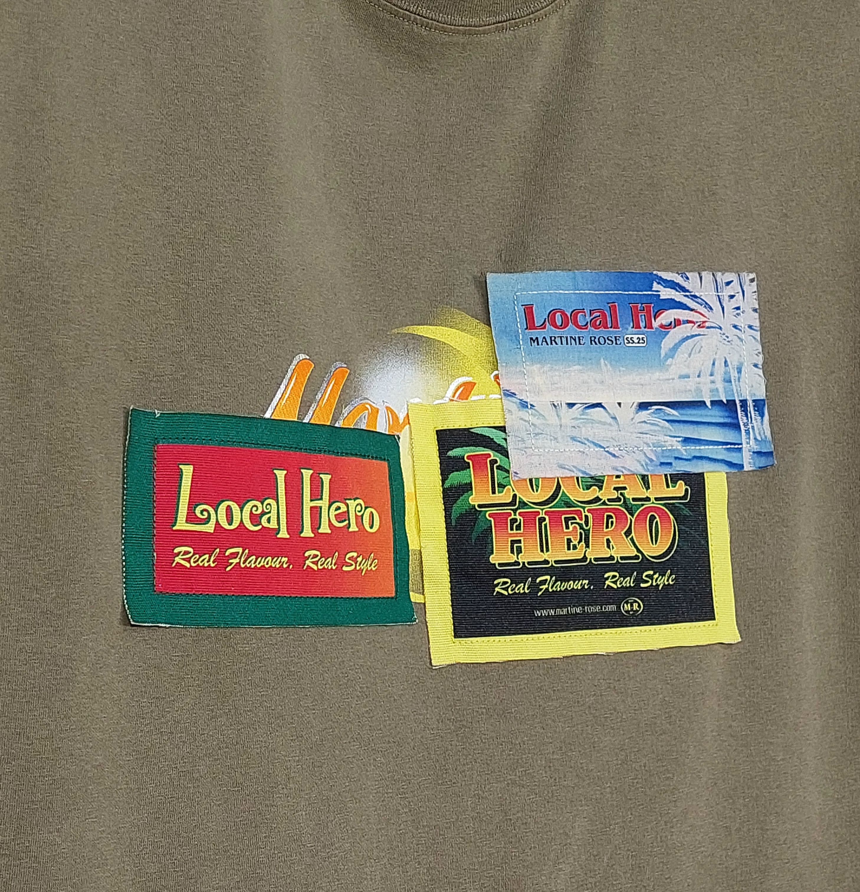 Martine Rose local hero patch cotton tshirt - khaki green M Size US M / EU 48-50 / 2 - 7 Thumbnail