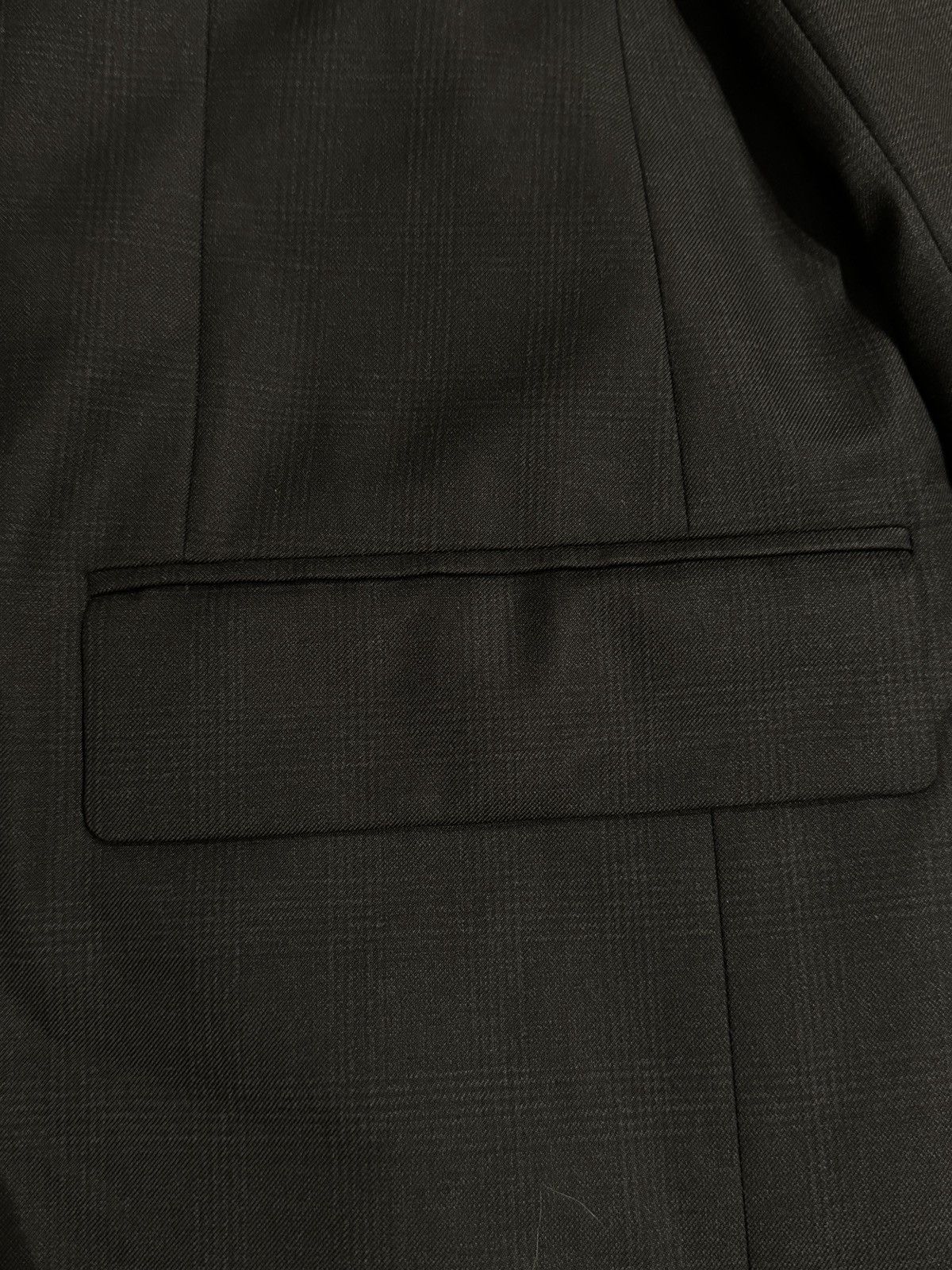 Balenciaga Runway Welsh Striped Collar Wool Shoulder Padded Suit Size 48L - 6 Thumbnail