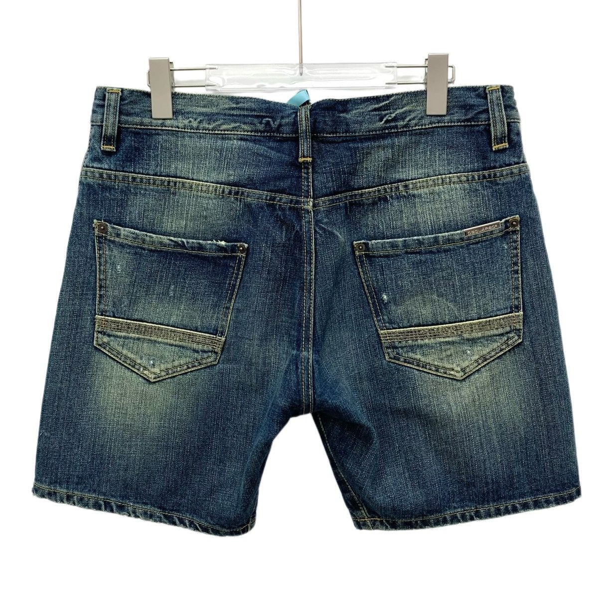 Dsquared2 Dsquared2 Dark Blue Vintage Distressed Casual Shorts K26WX Size 27" / US 4 / IT 40 - 2 Thumbnail