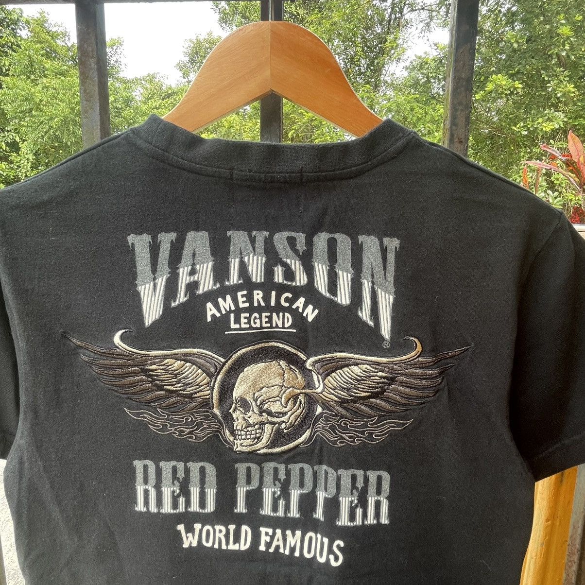 Vanson Leathers 🔥Vanson Leather Red Pepper Embroidered Big Skull Logo Tee Size US S / EU 44-46 / 1 - 6 Thumbnail