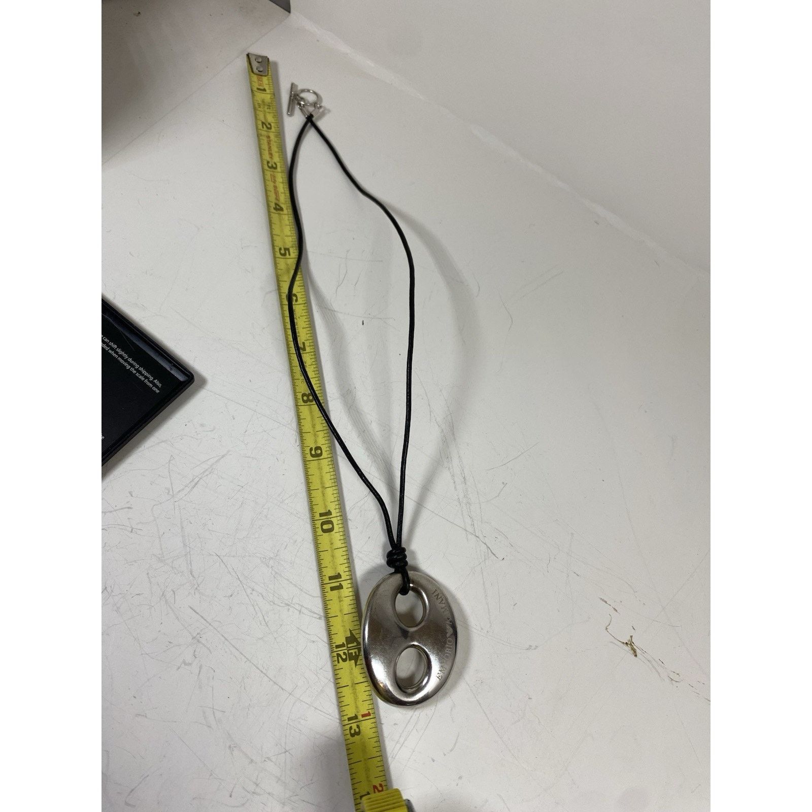 Emporio Armani Emporio Armani Pendant Necklace on a Black Cord Size ONE SIZE - 6 Thumbnail