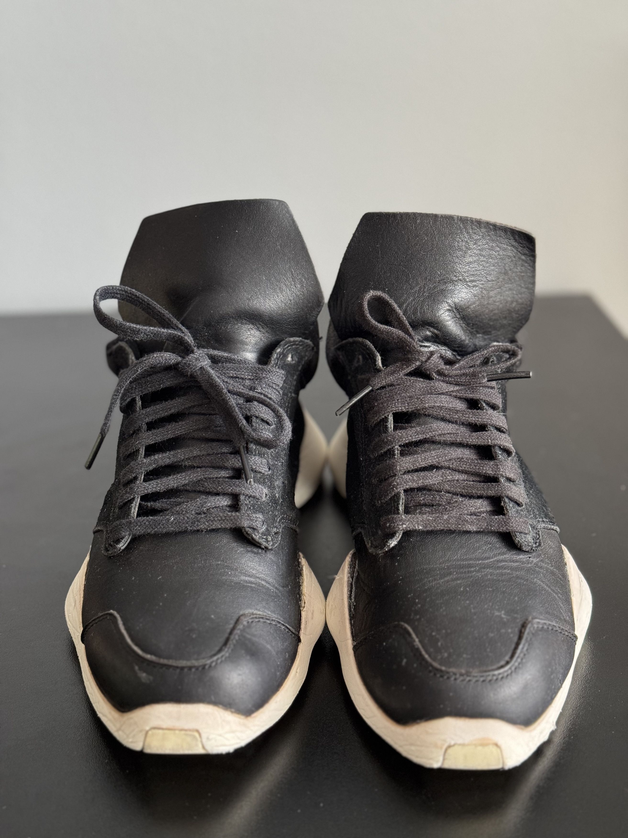 Adidas × Rick Owens Adidas x Rick Owens Runner Black s74570 Geobasket Ramone Size US 7.5 / EU 40-41 - 4 Thumbnail