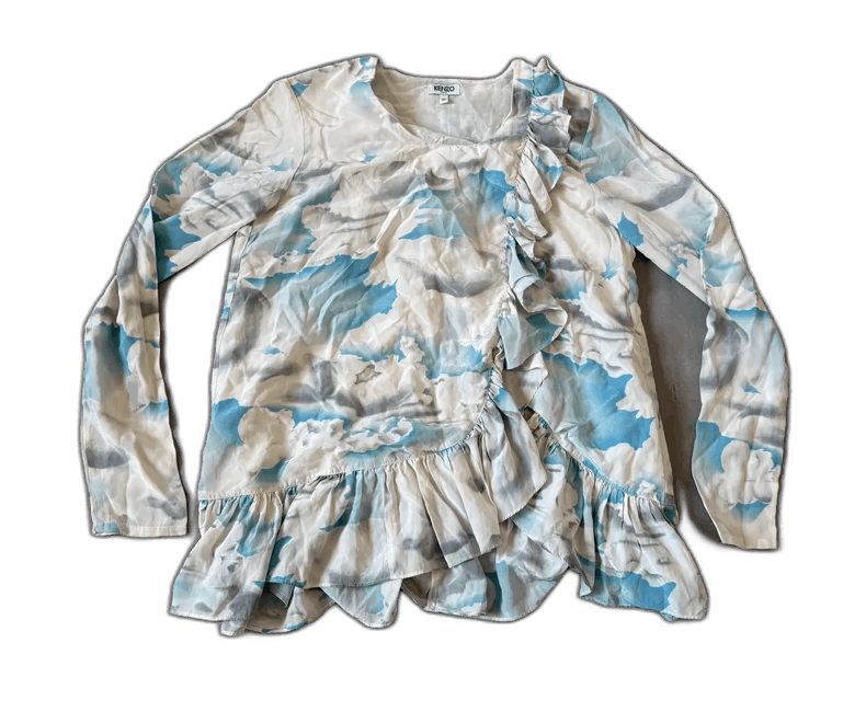 Kenzo Kenzo Floral Ruffle Top Vintage Style Size M / US 6-8 / IT 42-44 - 1 Thumbnail