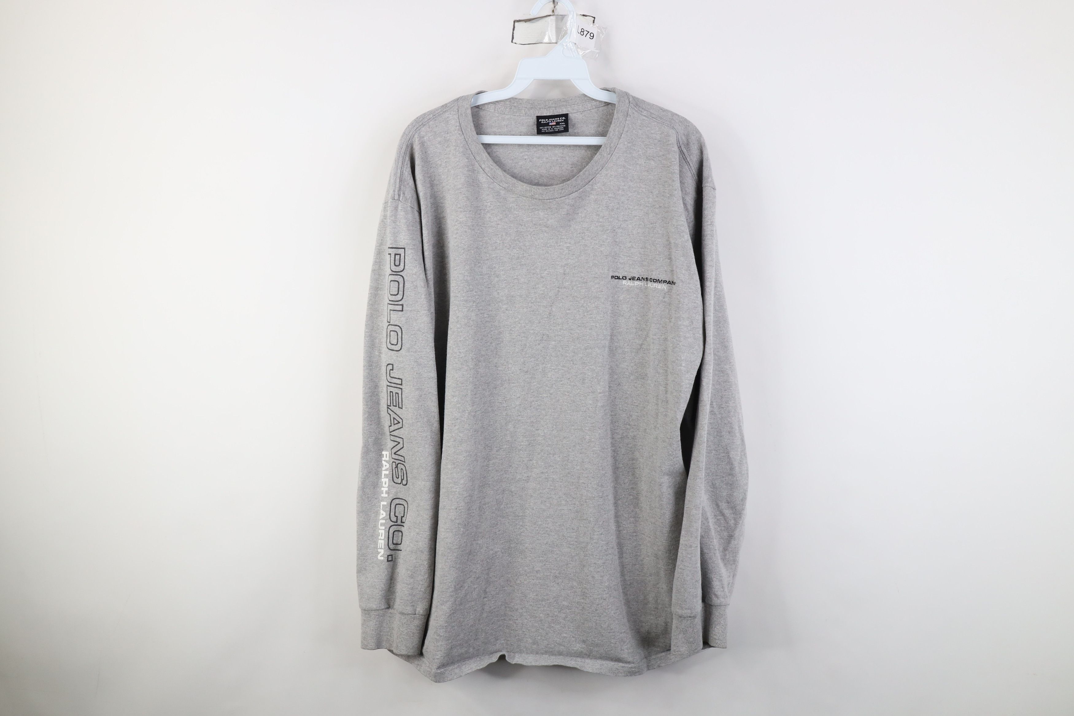 Ralph Lauren Vintage 90s Ralph Lauren Long Sleeve T-Shirt Heather Gray Size US XXL / EU 58 / 5 - 1 Thumbnail