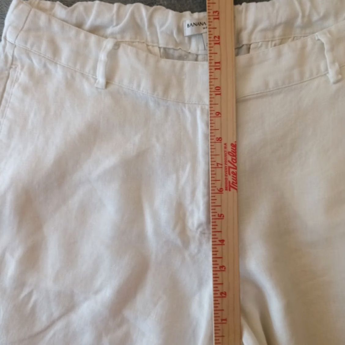 Banana Republic Banana Republic Pants Wide-Leg Linen White Ankle Womens Large Pockets 34x30 Size 36" / US 14 / IT 50 - 4 Thumbnail