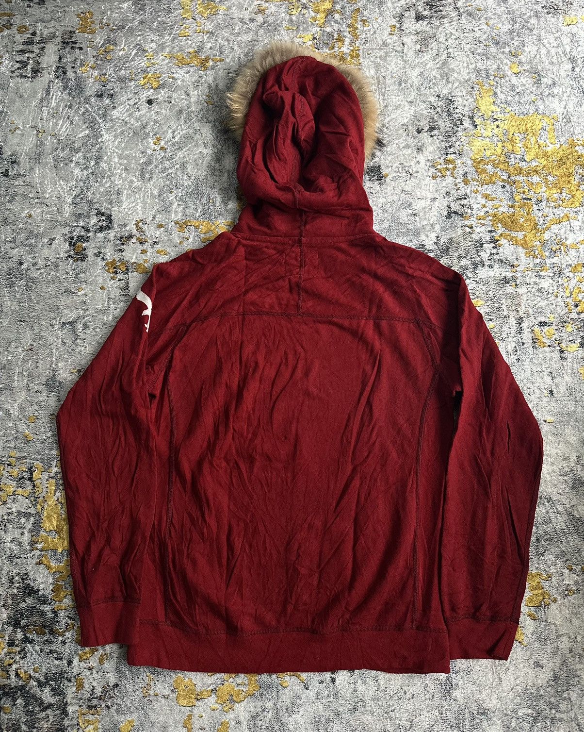 American Eagle Outfitters AMERICAN EAGLE DARK RED FUR HOODIE IFSIXWASNINE LGB STYLE Size US L / EU 52-54 / 3 - 3 Thumbnail
