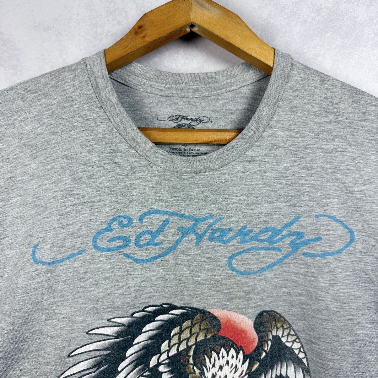 Christian Audigier × Ed Hardy × Vintage Vintage Ed Hardy By Christian Audigier Skull Eagle T-Shirt Size US L / EU 52-54 / 3 - 4 Thumbnail