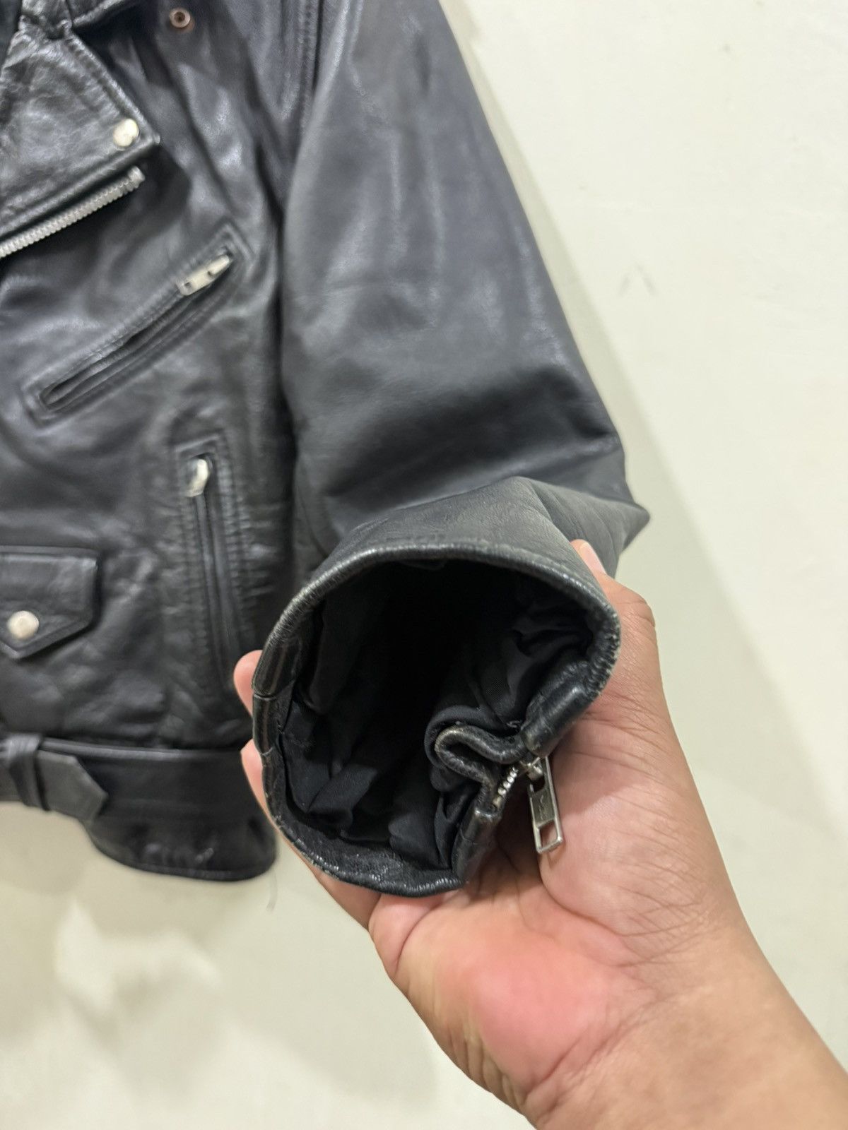 Other VTG Nice Leather Like Schott Perfecto Jacket Size US XS / EU 42 / 0 - 5 Thumbnail