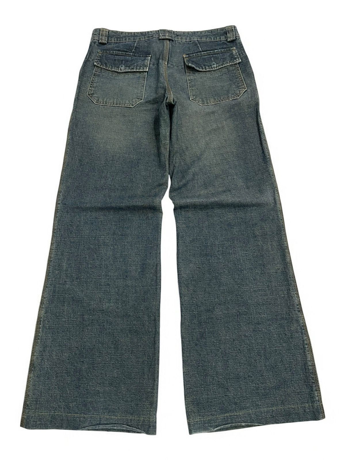 If Six Was Nine Crazy Y2K Mudwash I6W9 Wow Original Wide Leg Size US 29 - 2 Thumbnail