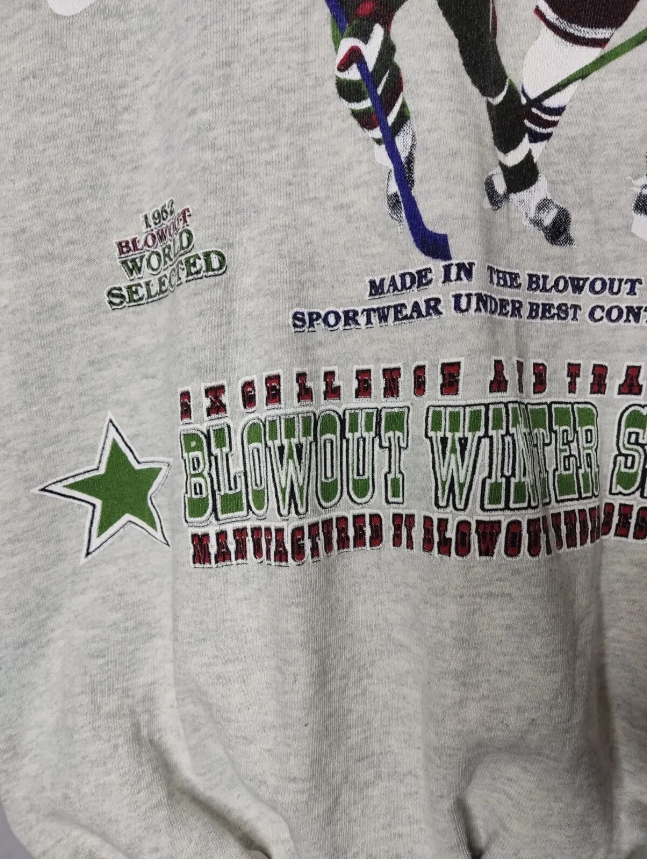 NHL Vintage Blowout Ice Hockey Sweatshirt Graphic Pullover Size US L / EU 52-54 / 3 - 4 Thumbnail