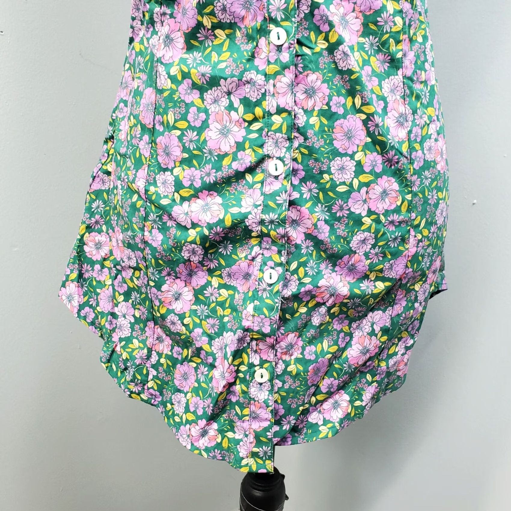 Free People Free People Layla Halter Tunic Top Womens XS Multicolor Floral Button-Front Sleeveless Halter Tunic Top Womens XS Floral Button Front Fashion Size XS / US 0-2 / IT 36-38 - 4 Thumbnail