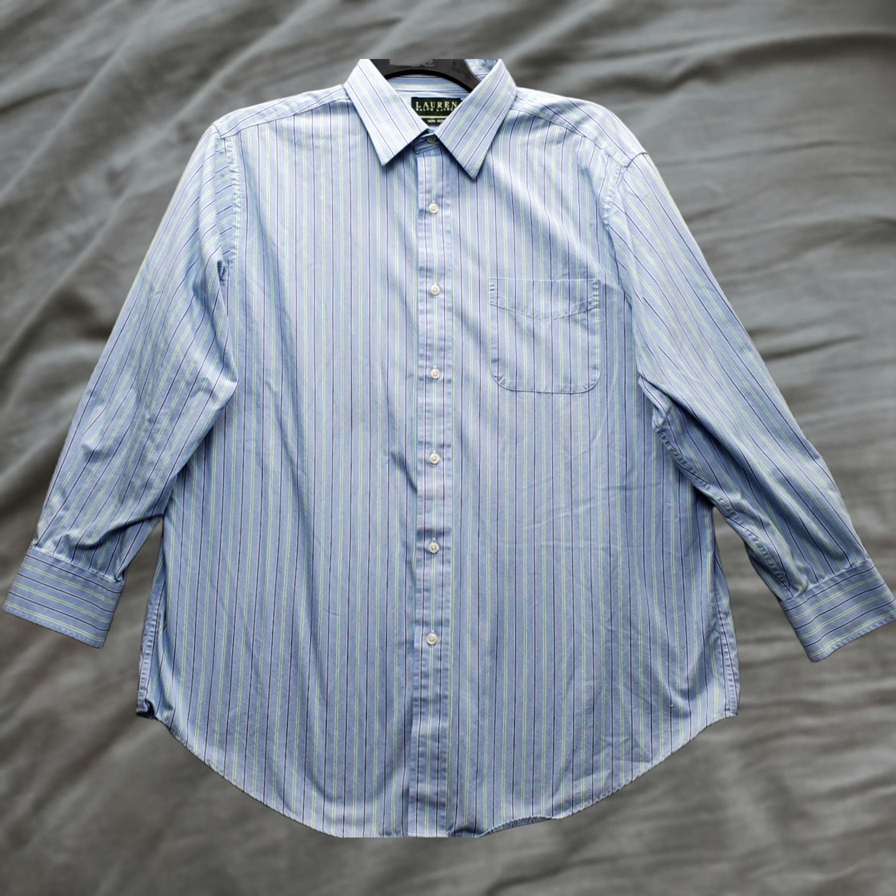 Ralph Lauren Lauren Ralph Lauren Dress Shirt Mens 17 Multi Striped Non Iron Button Up EUC Dress Shirt Mens 17 Multicolor Striped Non-Iron Button-Up Shirt Size 46R - 1 Thumbnail